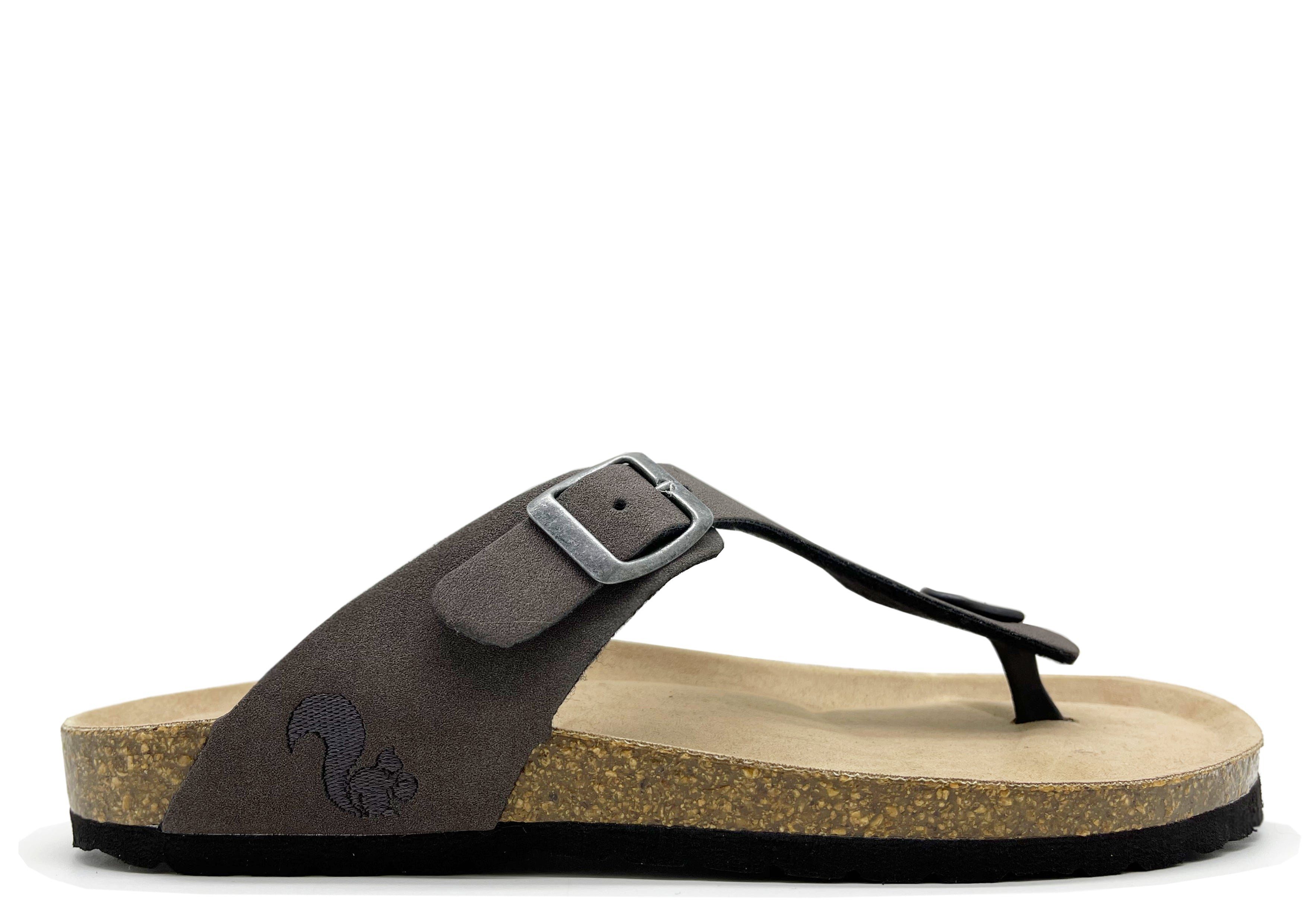 thies 1856 Eco Bio Thong Sandal Vegan Sandale Charcoal