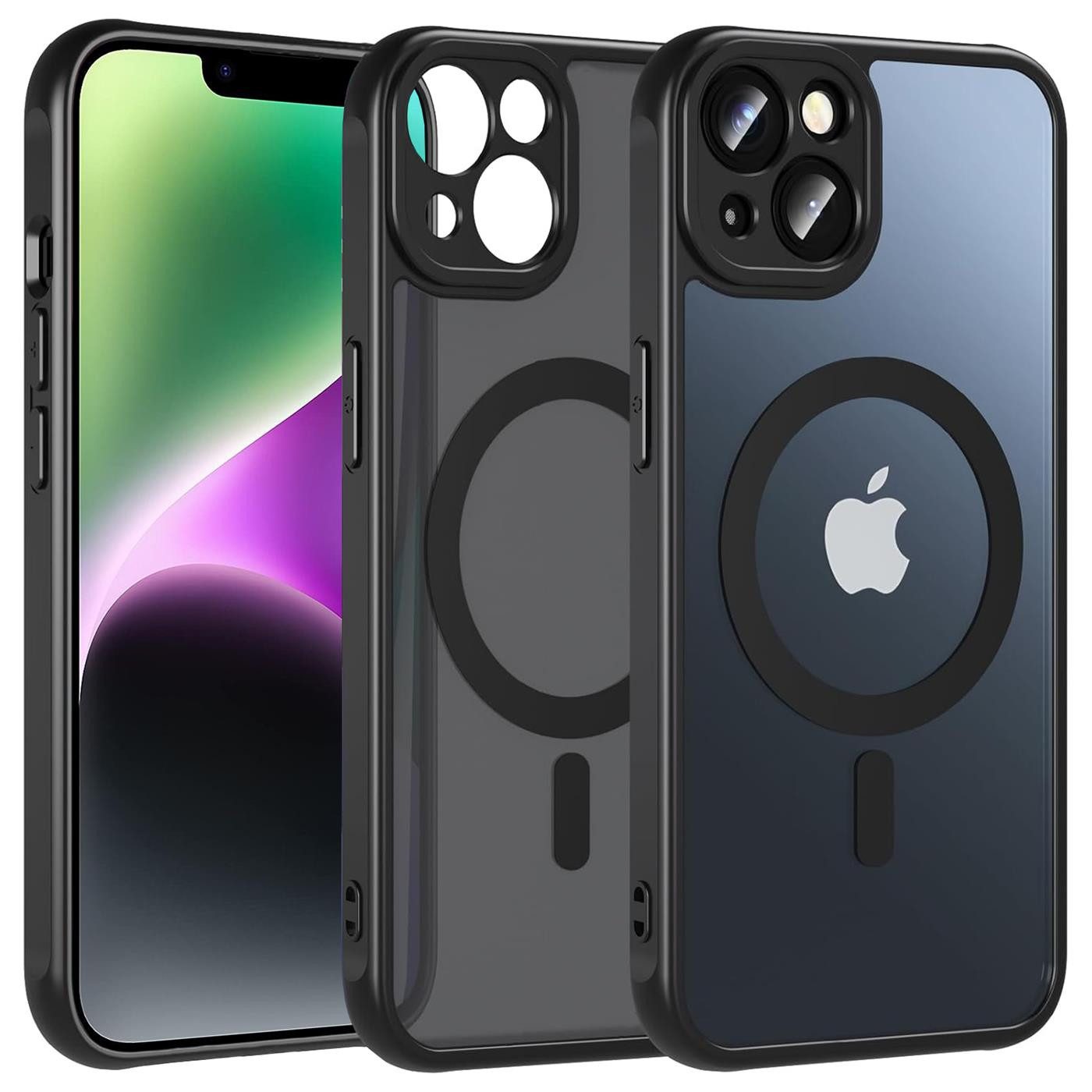 CoolGadget Handyhülle für Apple iPhone 14 6,1 Zoll, Kamera Schutz Hülle Silikon Hard Case Schutzhülle für Magsafe Zubehör