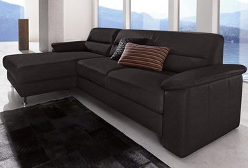 sit&more Ecksofa Ascara L-Form, inklusive Boxspring/Federkern-Polsterung, wahlweise mit Bettfunktion