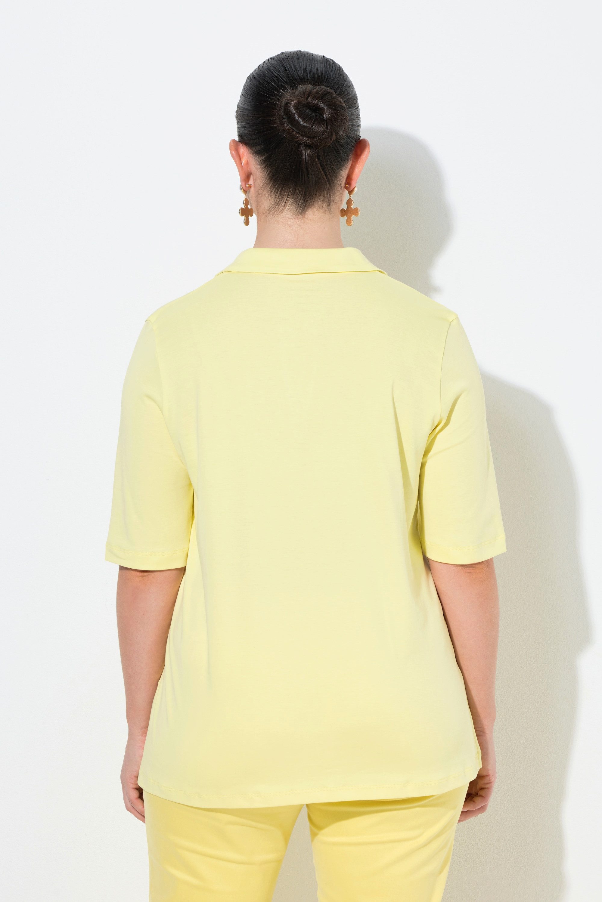 Ulla Popken Poloshirt Poloshirt A-Linie Halbarm Pima Cotton