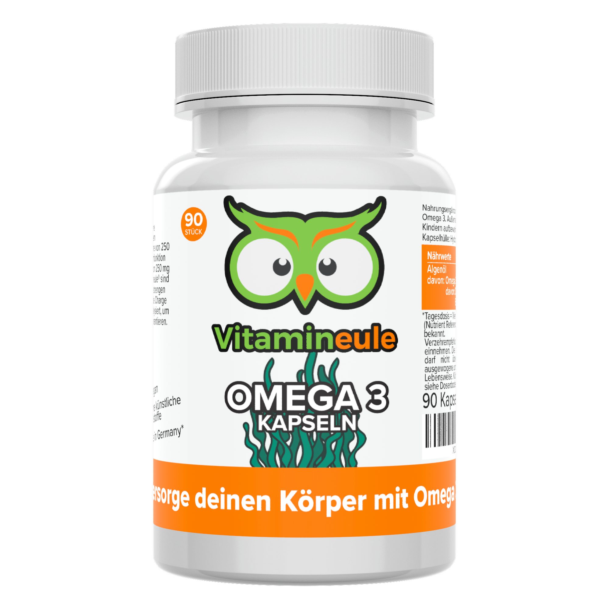 Vitamineule Omega 3 Kapseln mit 229 mg Omega 3 - 125 mg DHA + 63 mg EPA - Kapsel