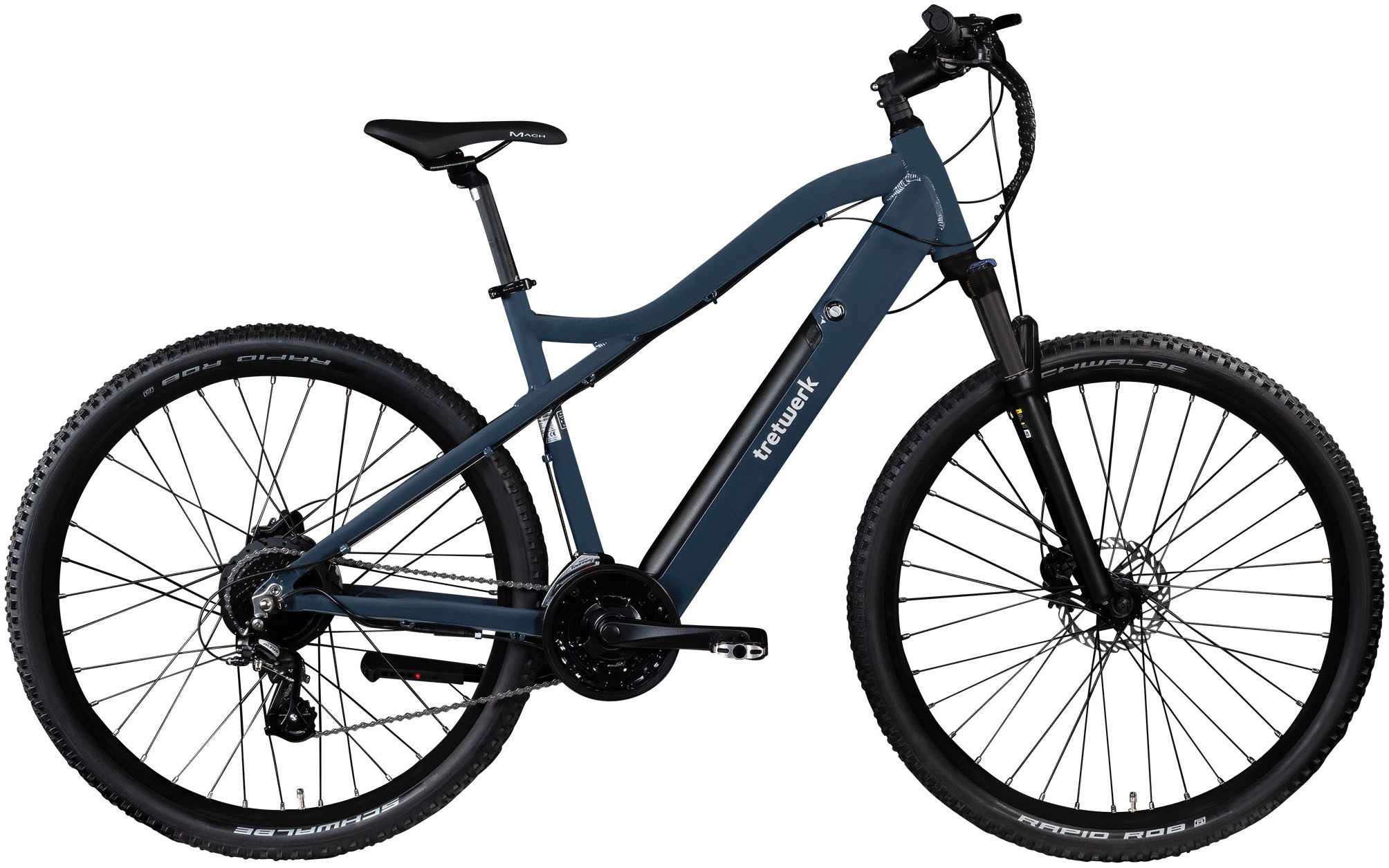 Tretwerk E-Bike Mountainbike Commander Plus, 24 Gang Shimano Altus M310 Schaltwerk, Kettenschaltung, Heckmotor, 504 Wh