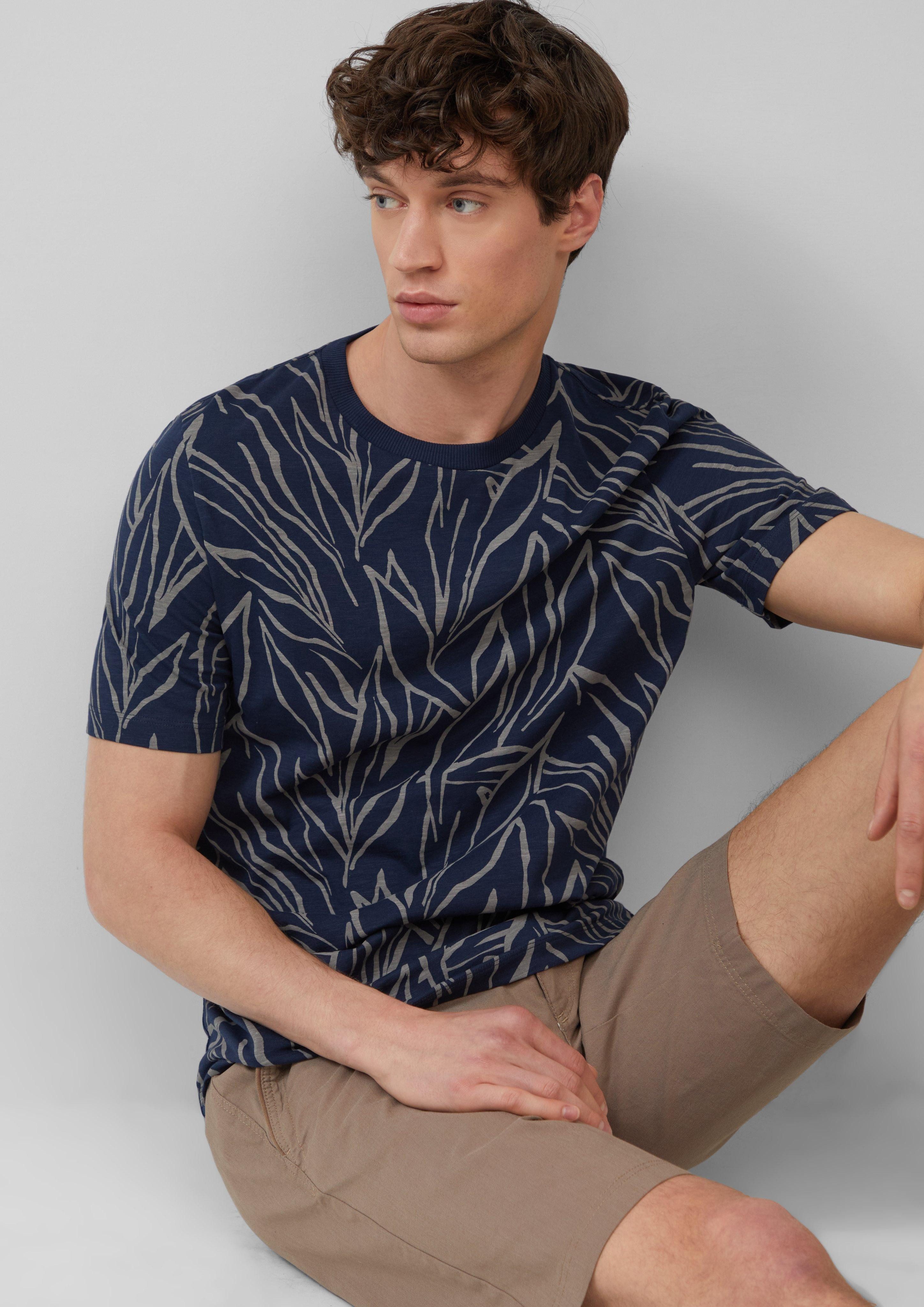 s.Oliver Kurzarmshirt Baumwollshirt mit Print und günstig online kaufen