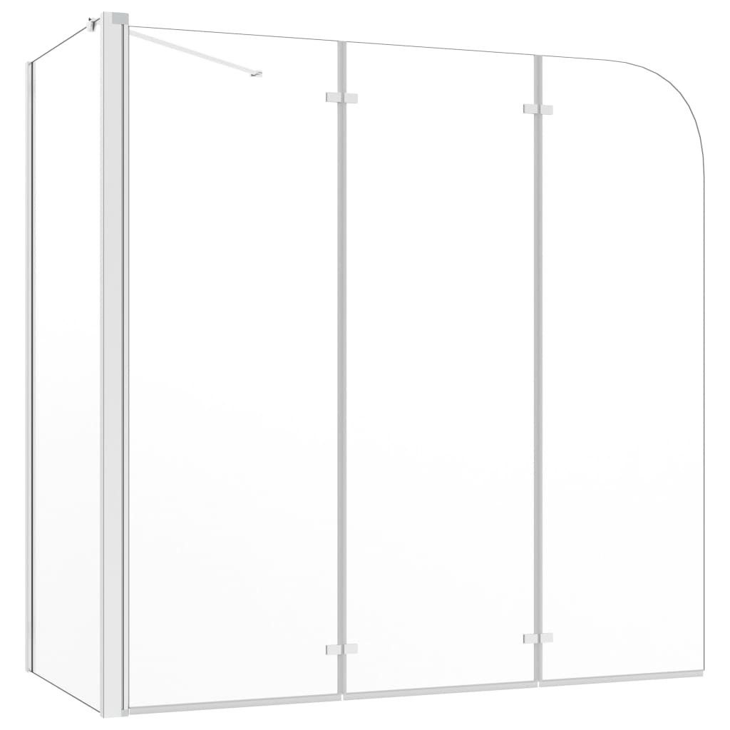 Duschwand Duschabtrennung 120x69x130 cm Hartglas Transparent