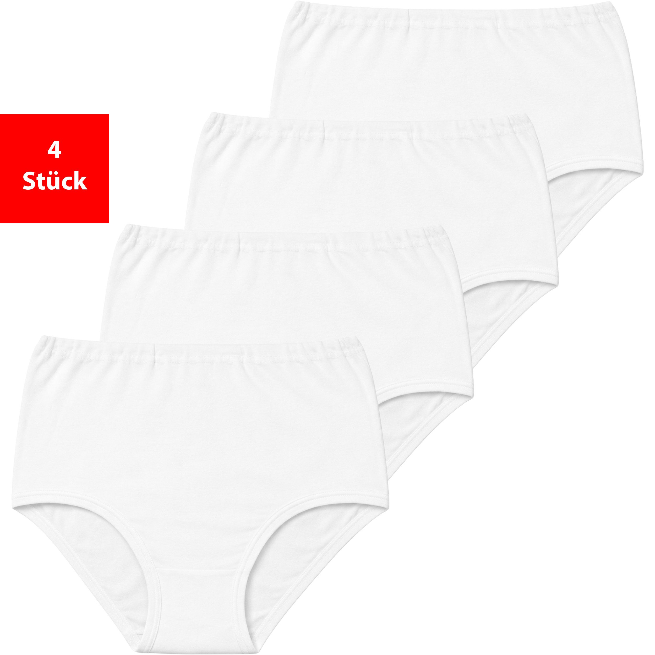 Fashionschmiede Taillenslip Damen Slips aus 100% Baumwolle im 4er & 8er Pack mit Stretchbund (Packung, 4-St., 4er-Pack) 100 % Baumwolle, elastischer Bund & atmungsaktiver Baumwollzwickel