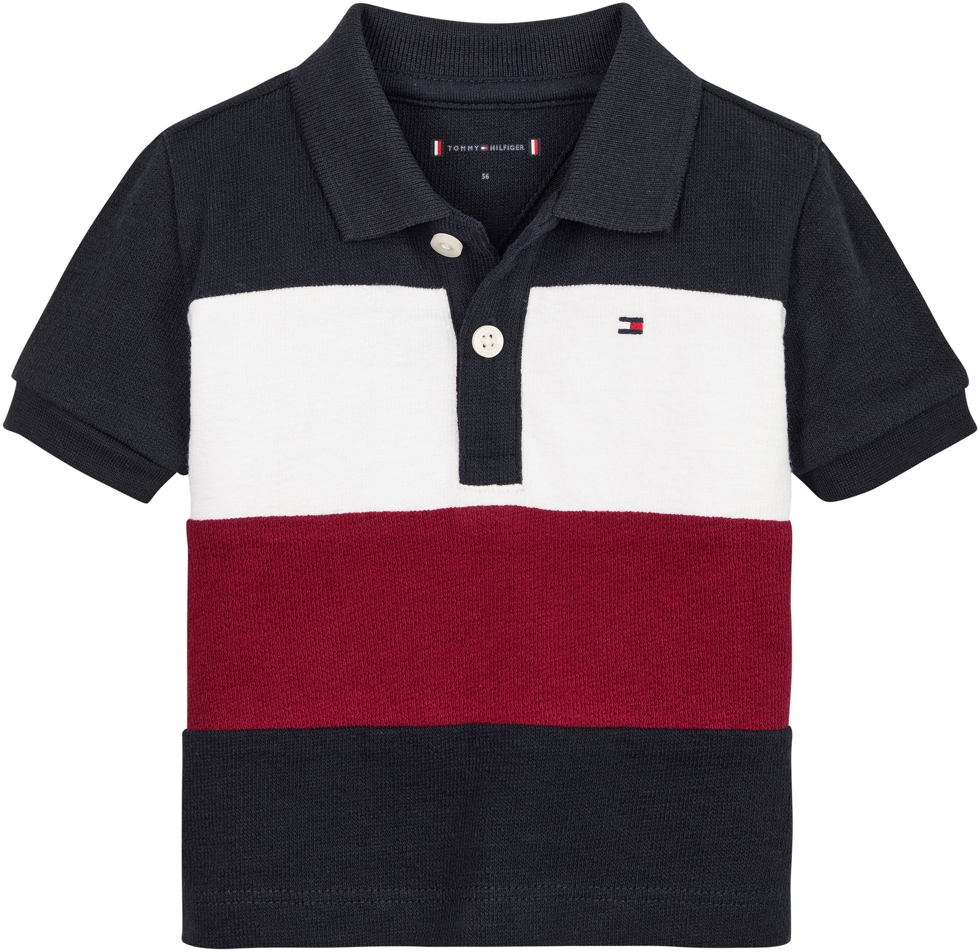 Hilfiger mit Logo-Flag COLORBLOCK POLO BABY Tommy Hilfiger Tommy S/S Poloshirt