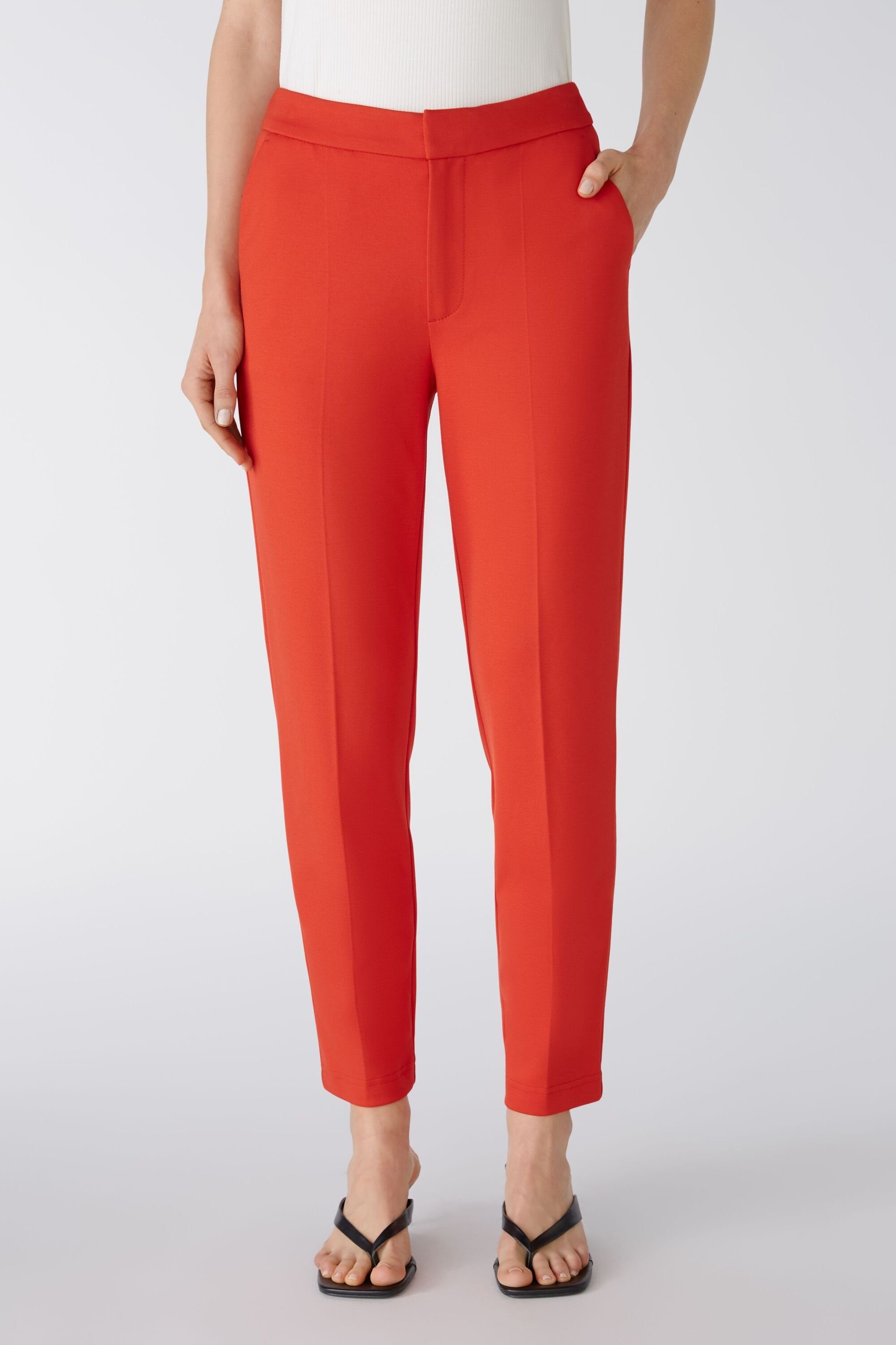 Oui Stoffhose FEYLIA Jerseyhose Slim Fit, günstig online kaufen