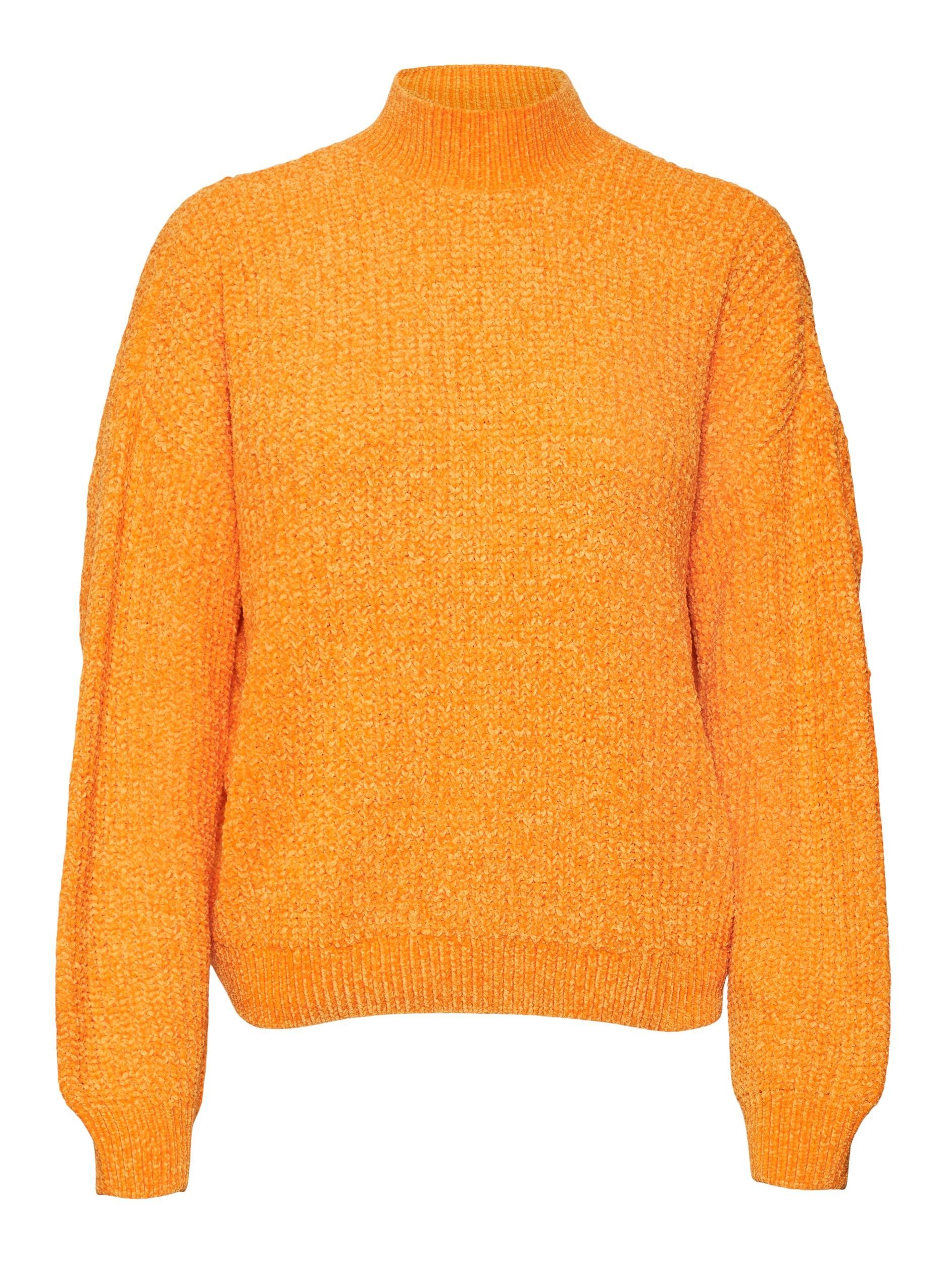 Vero Moda Strickpullover VMKAIA LS HIGHNECK PULLOVER BF Vibrant Orange | Sweatshirts
