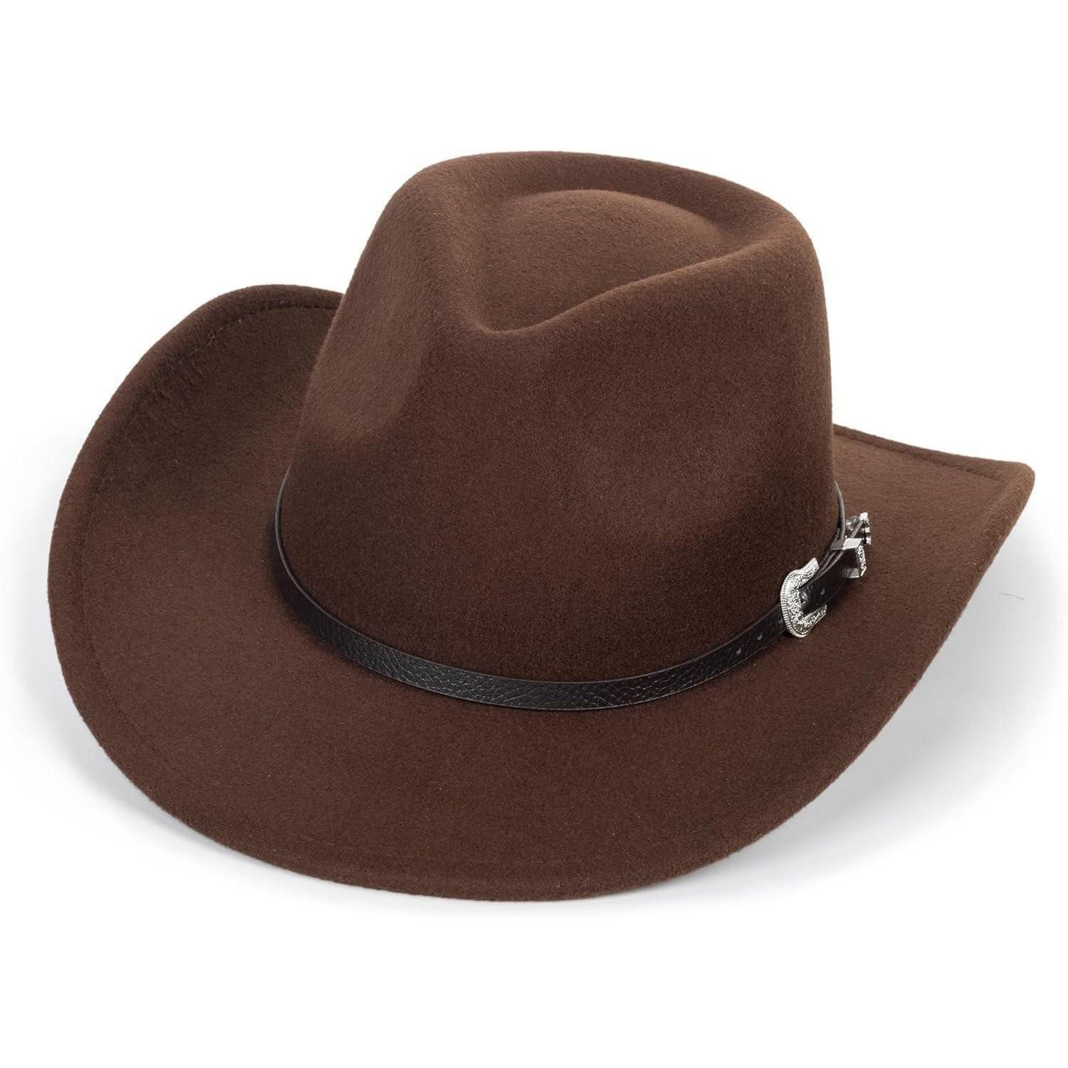 LuxusKollektion Cowboyhut Cowboyhut Fedora Unisex Wildlederoptik Kinnriemen
