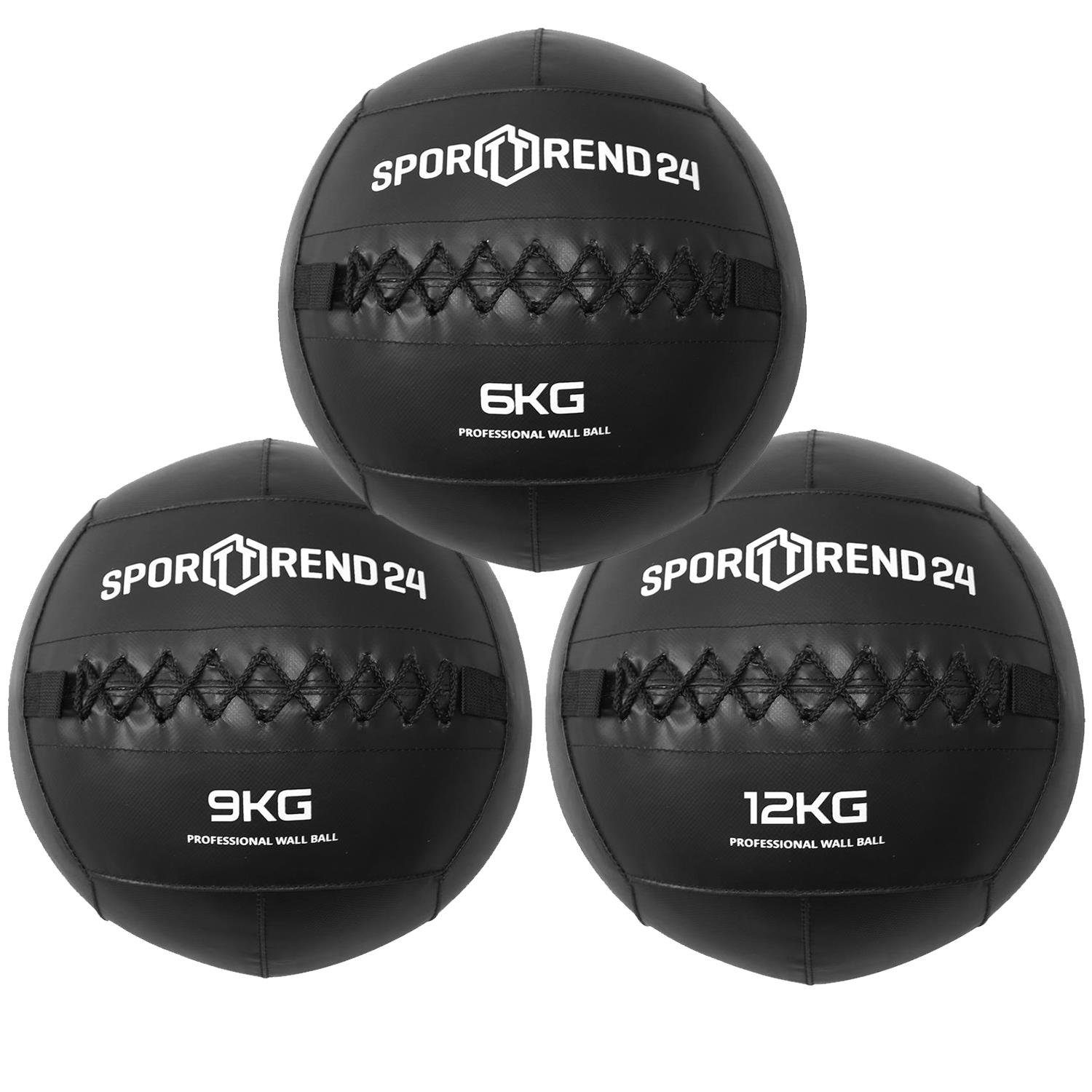 Sporttrend 24 Medizinball Wall Ball 6kg + 9kg + 12kg