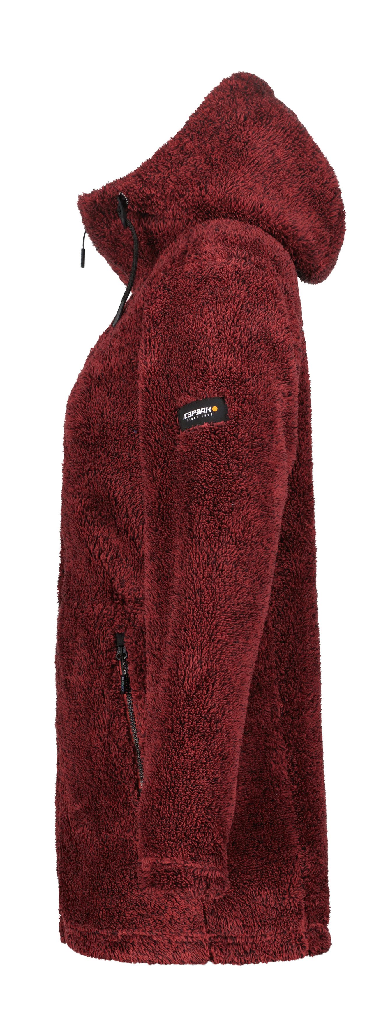 Icepeak Fleecejacke ICEPEAK CHELLES (1-St) mit verstellbarer Kapuze, schnell trocknendes Material