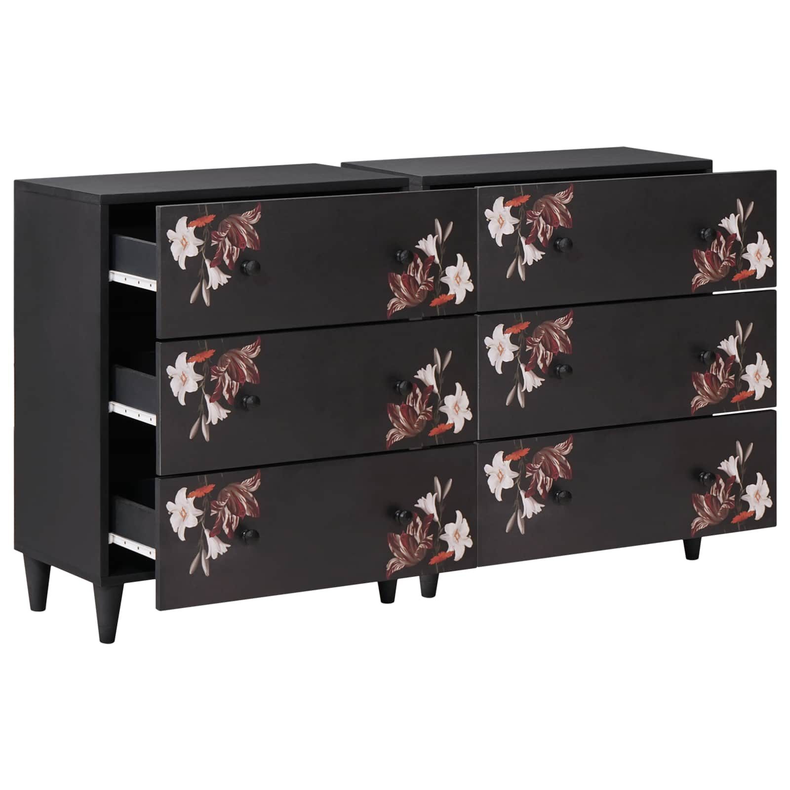 vidaXL Schranksystem Stauraumschränke 2 Stk. 120 x 33 x 75 cm Massivholz (2-St)