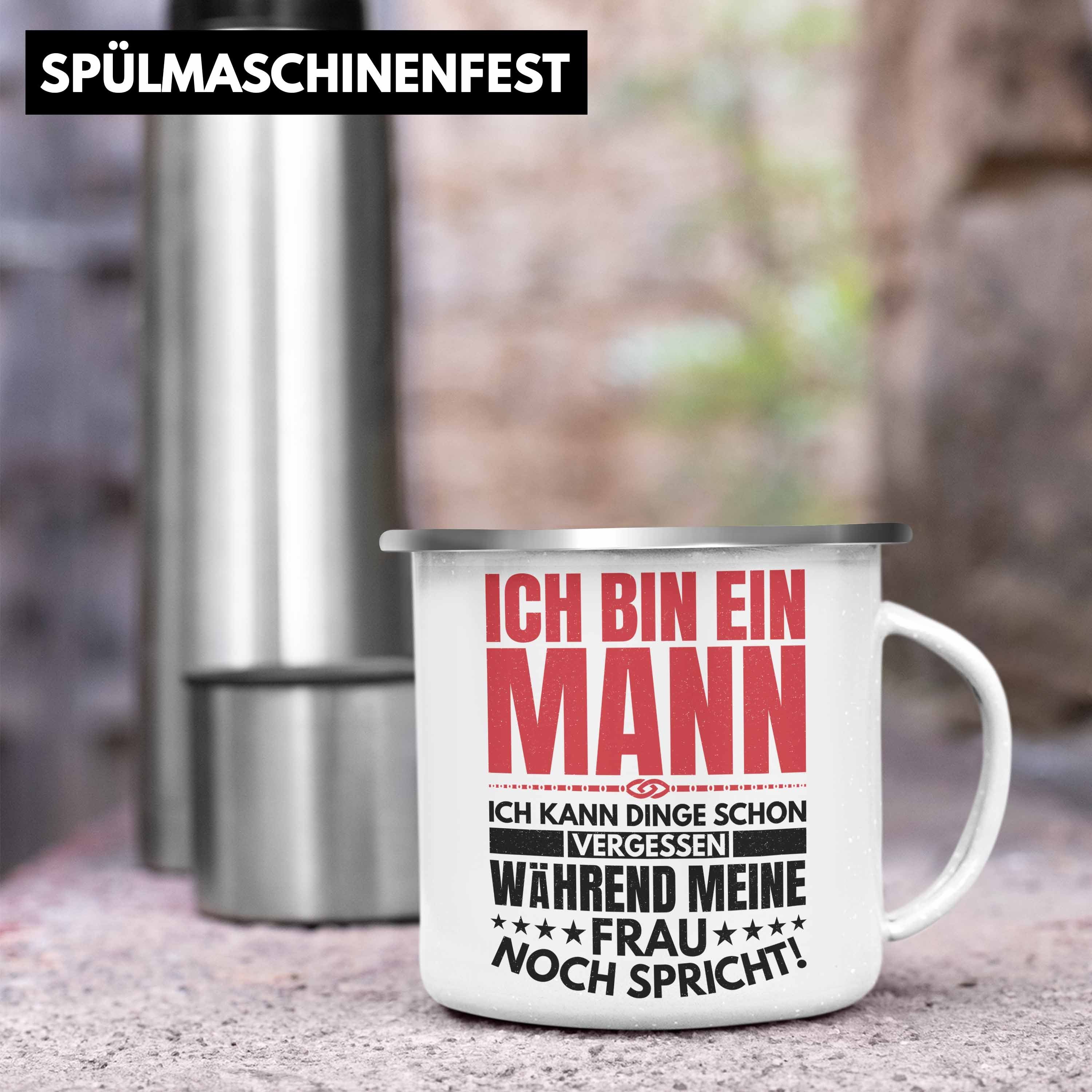 Mann Silber Vergessen Tasse Dinge - Thermotasse Spruch Emaille Ein Ehemann Ich Trendation Lustige Bin Jahrestag Geschenk Kann Trendation