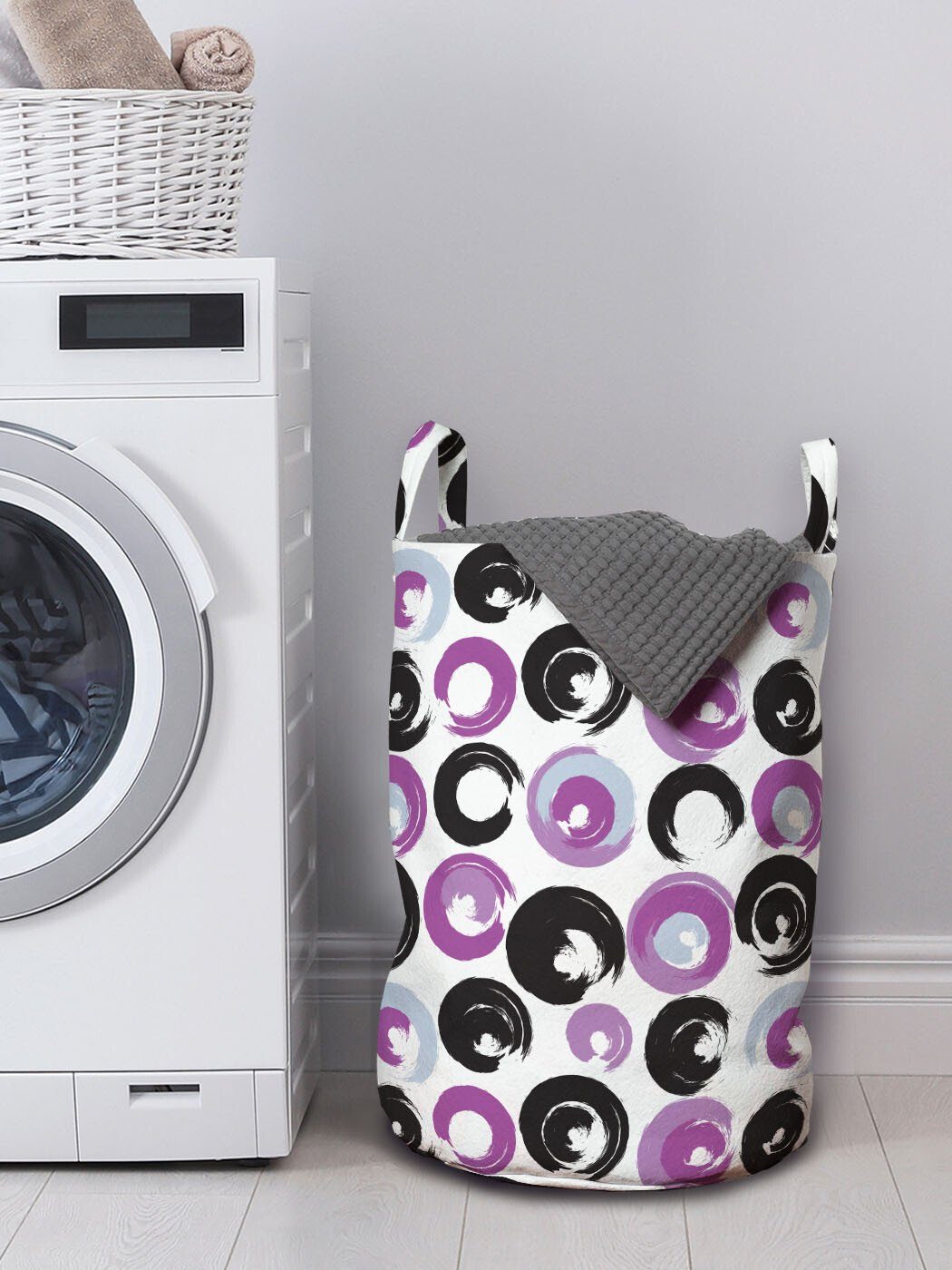 Abakuhaus Paintbrush Wäschesäckchen Waschsalons, Wäschekorb für mit Kordelzugverschluss Farbe Strokes Griffen