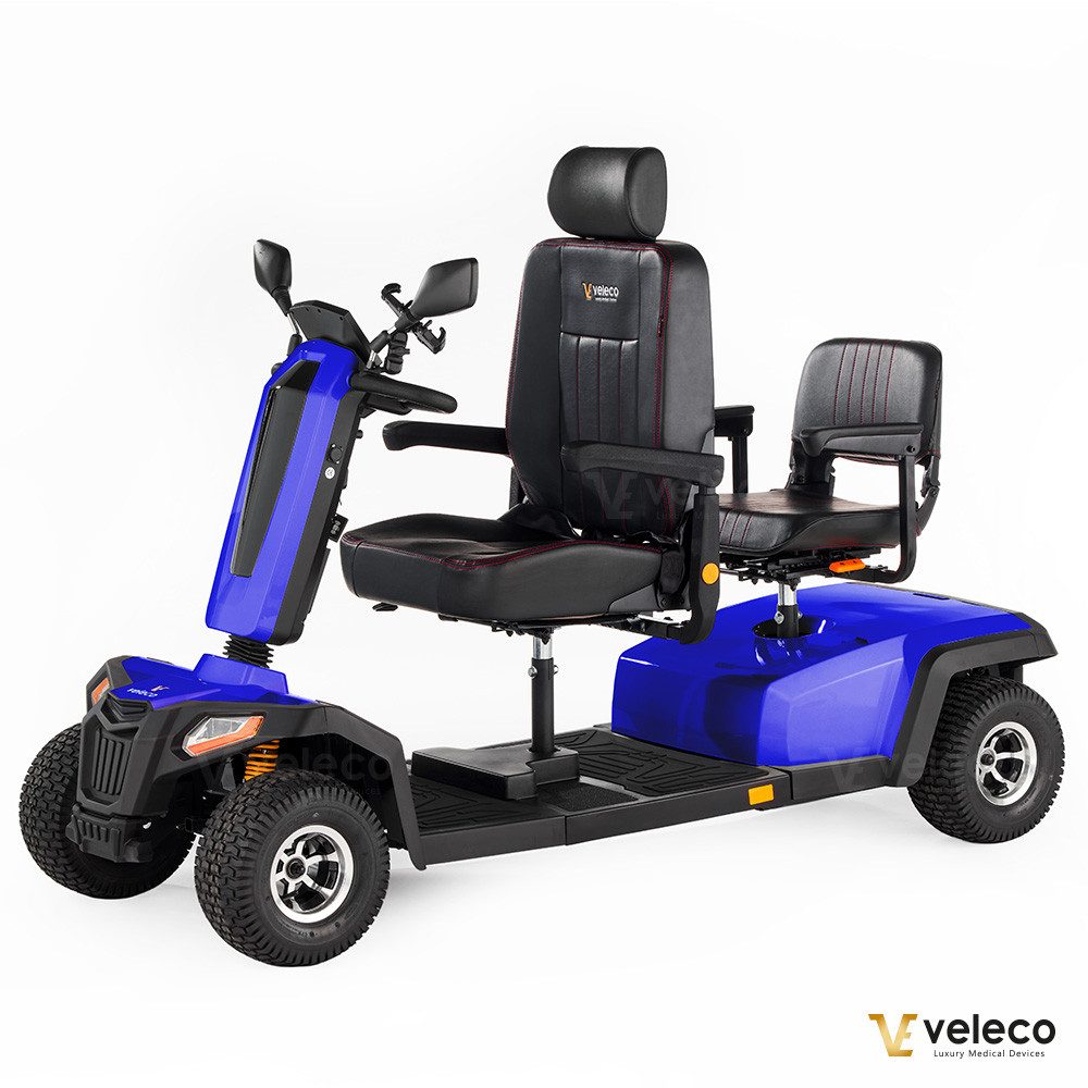 Veleco Elektromobil Sharpy Twin - E-Scooter für zwei Personen - Kapitänssitz - 18 kmh, 1400 W