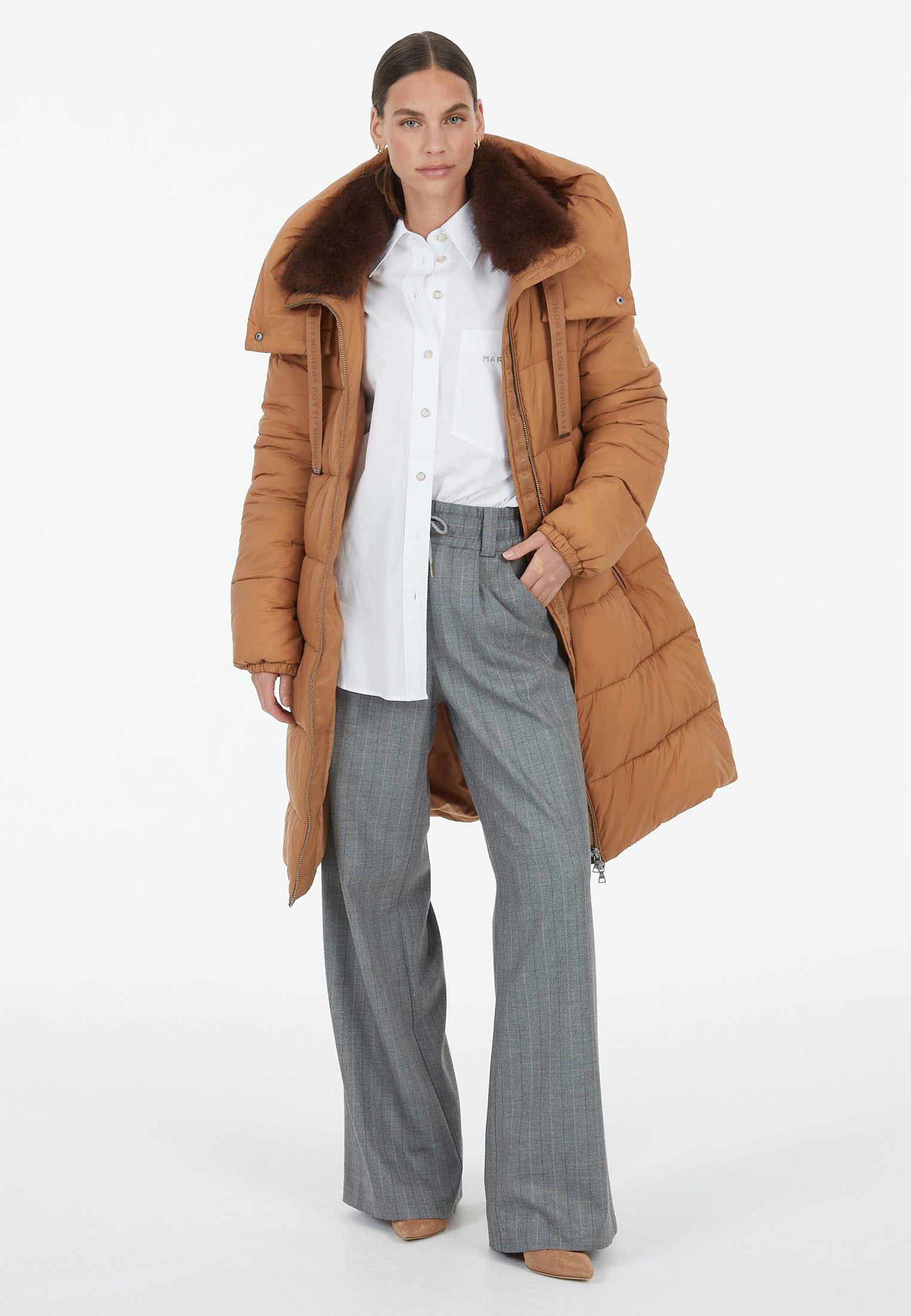 MARC AUREL Wintermantel mit Kapuze