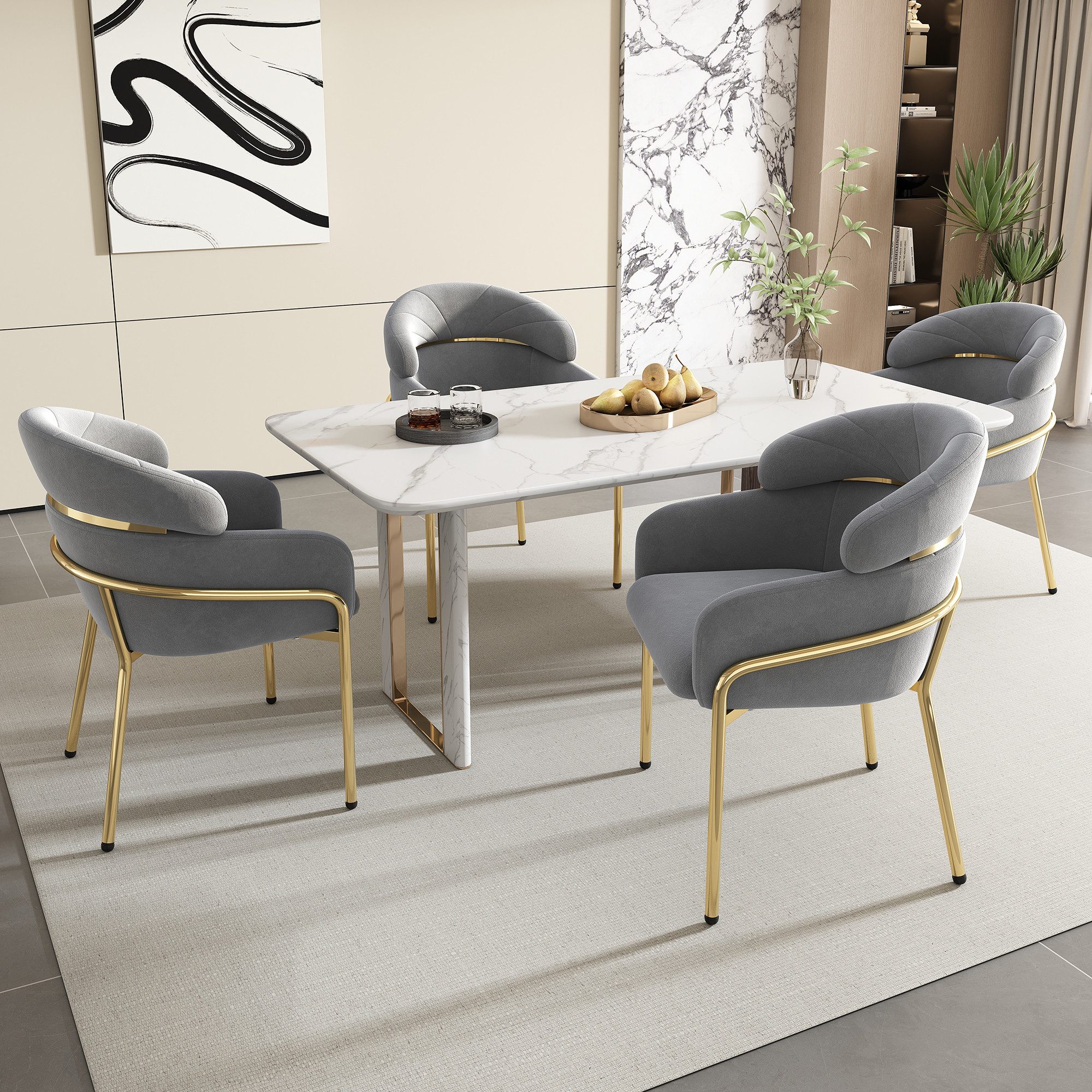 MODFU Polsterstuhl Esszimmerstuhl (6 St), Schlafzimmer, günstig online kaufen