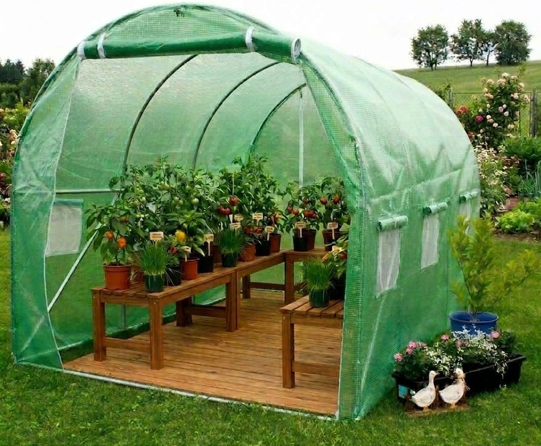BruKa Gewächshaus GREENHOUSE XXXL Folientunnel Treibhaus Frühbeet Foliengewächshaus