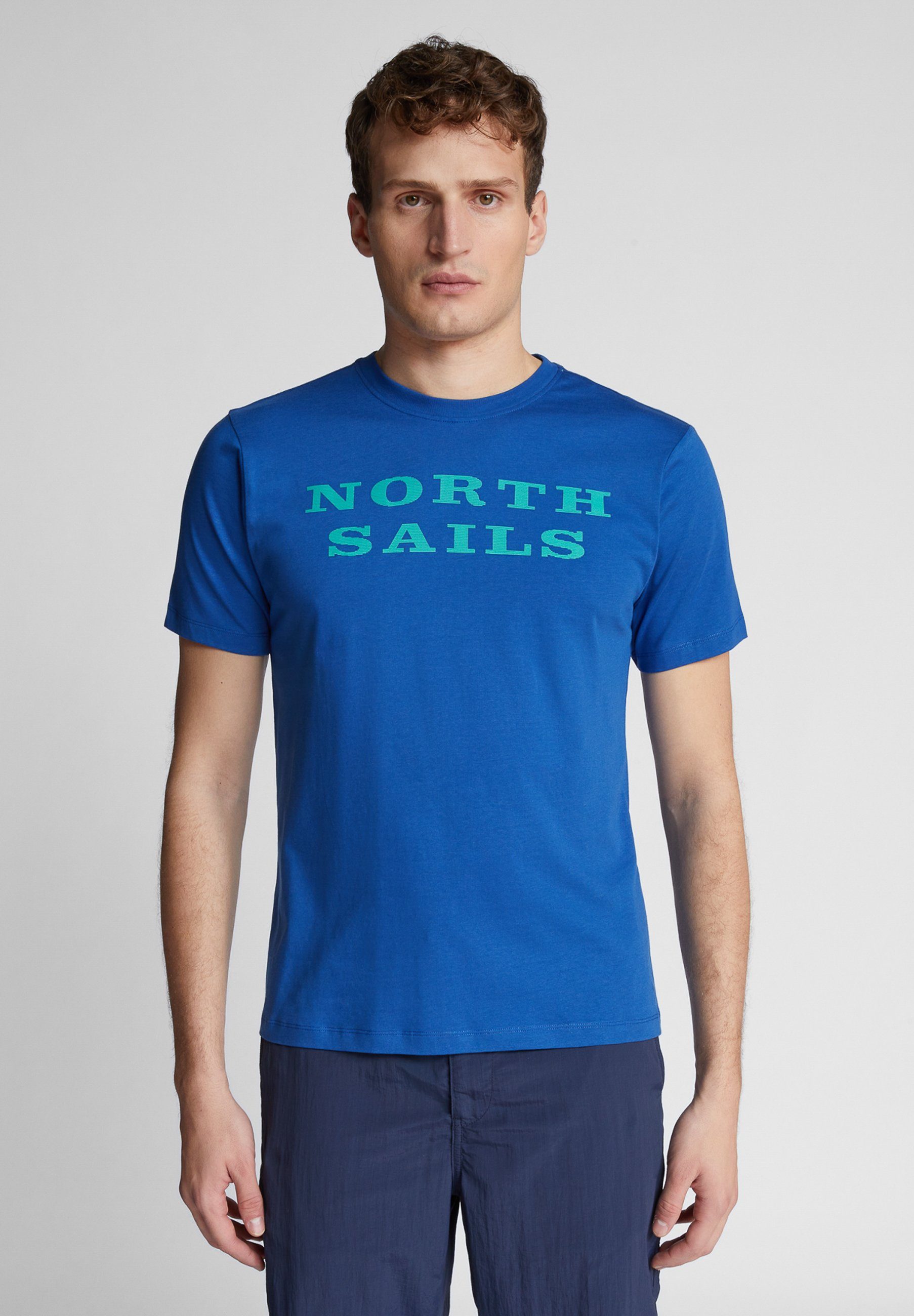 North Sails T-Shirt T-Shirt mit Schriftzug MEERESBLAU