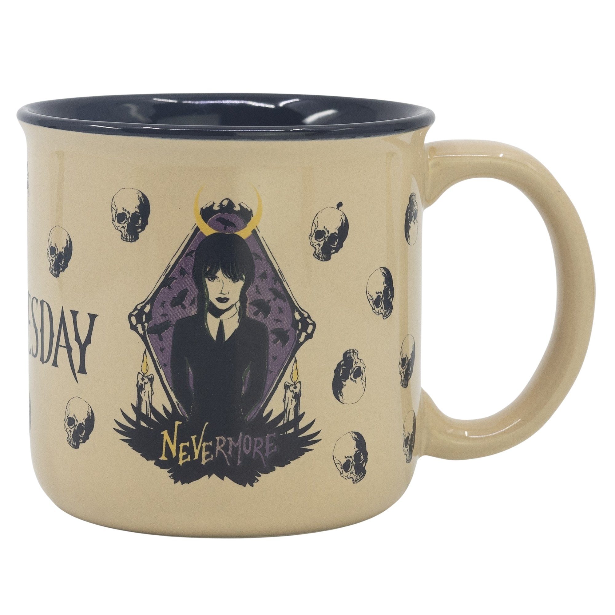 Wednesday Tasse Netflix Wednesday Kaffeetasse Teetasse Geschenkidee, Keramik, 410 ml 14 OZ