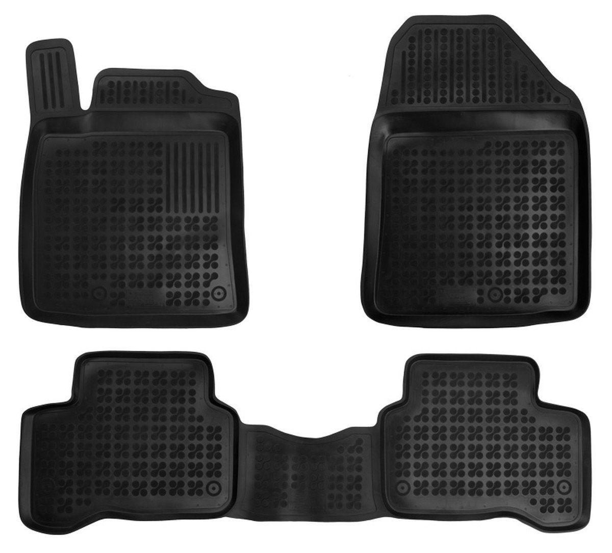 2016 5-türer Auto-Fußmatten Gummi-Fußmatten passend Ioniq für AZUGA für ab Hohe Ioniq Hyundai 3-tlg., Hyundai