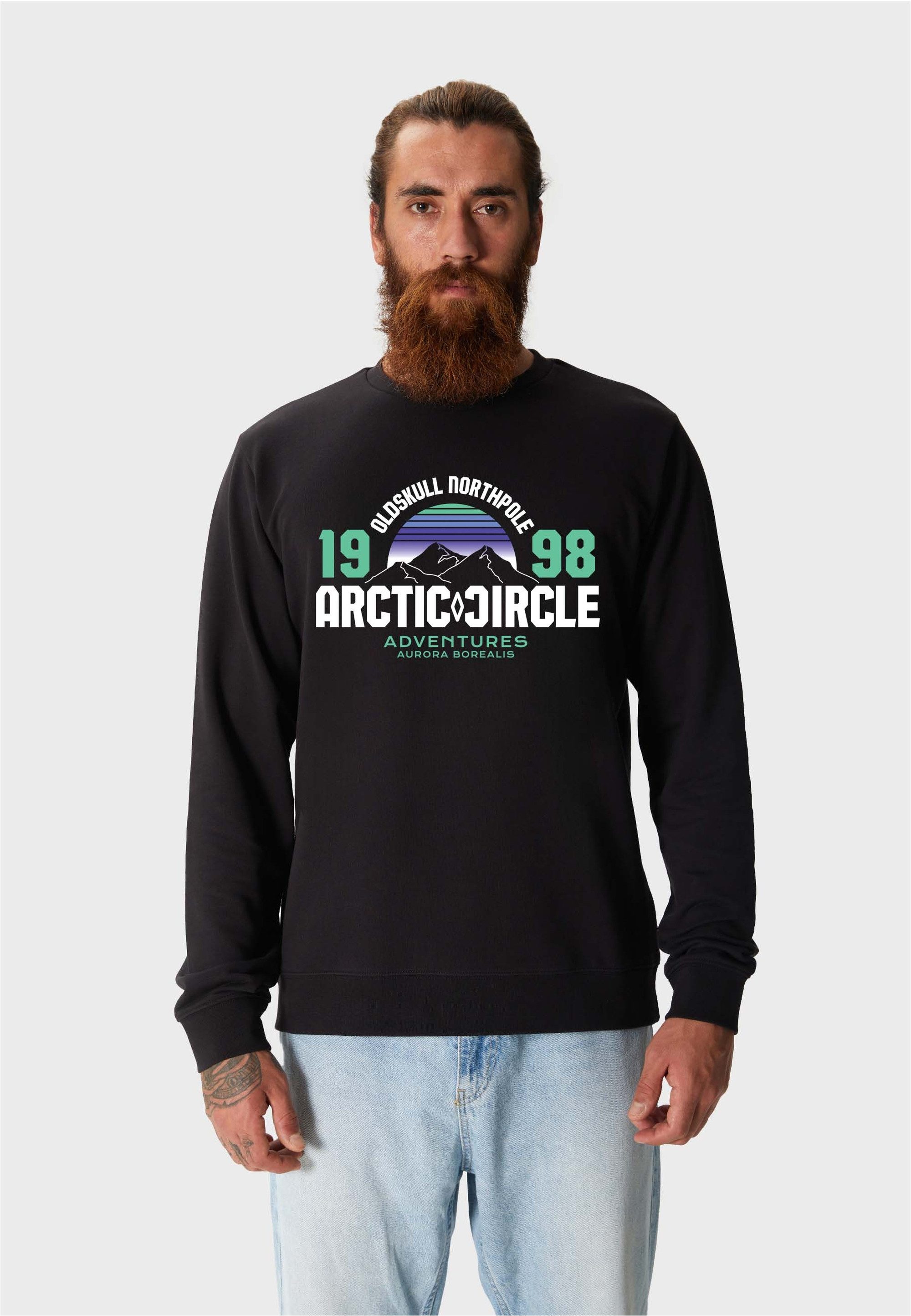 Oldskull Sweatshirt Wrldvibe Aurora Mountain Quest Graphic Grenzenlose Kreativität, fühle den World-Vibe