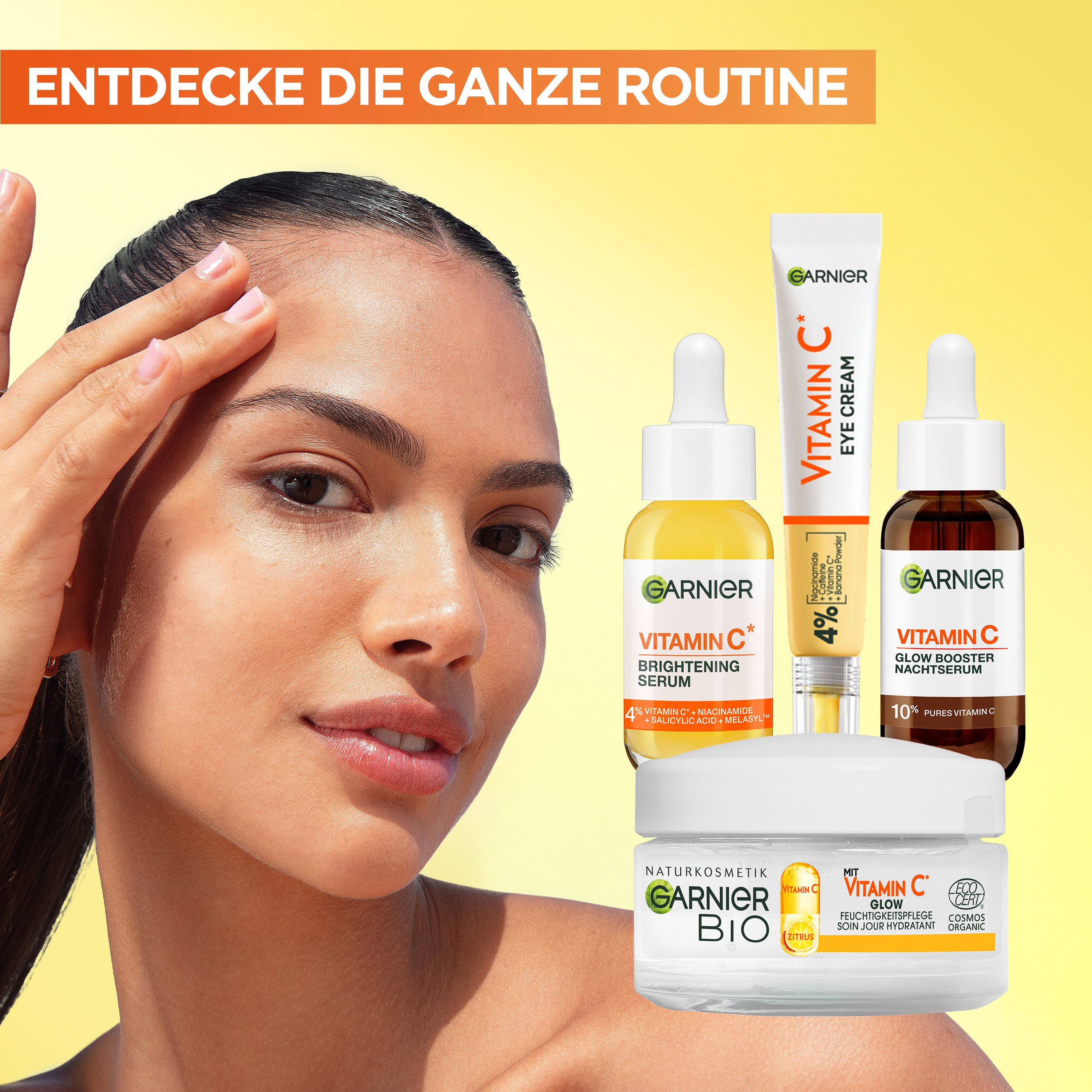 GARNIER Gesichtspflege-Set Garnier SkinActive Max Glow Booster Set Set, 3-tlg., mit Vitamin C