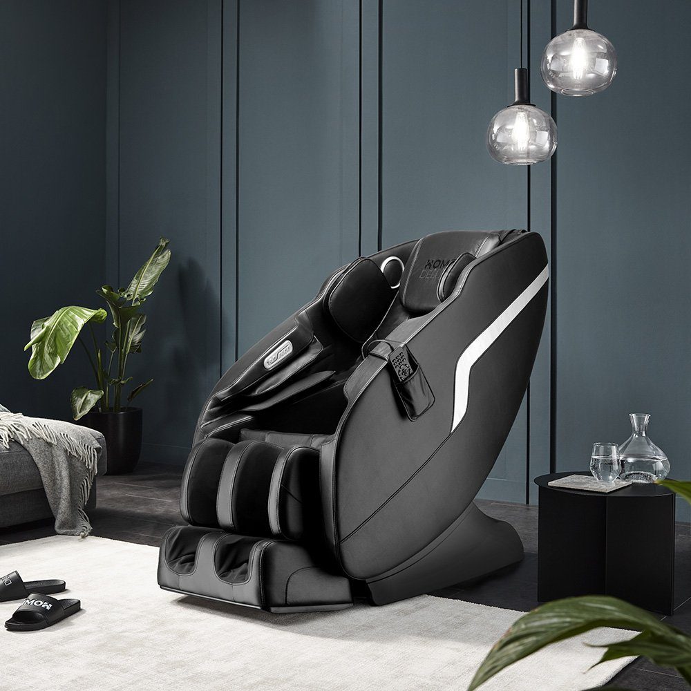 HOME DELUXE Massagesessel KELSO, Zero-Gravity Liegeposition Schwarz