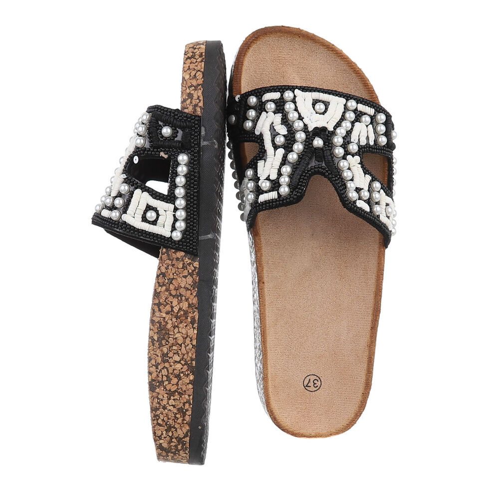 Ital-Design Damen Mules Freizeit Pantolette (86706631) Flach Pantoletten in günstig online kaufen