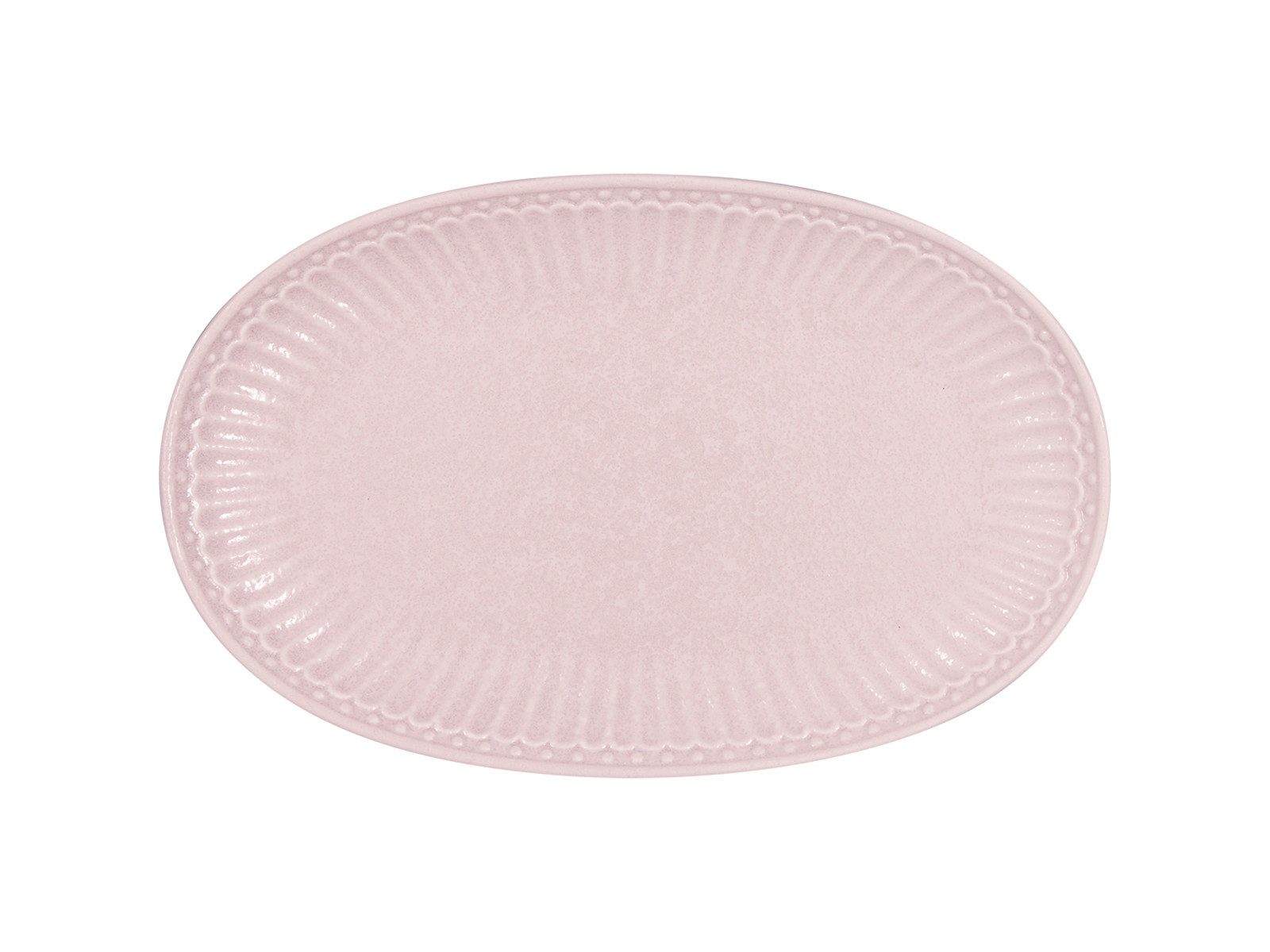 Greengate Servierplatte Alice Servierplatte vintage rose 23cm, Steinzeug, (Platten)