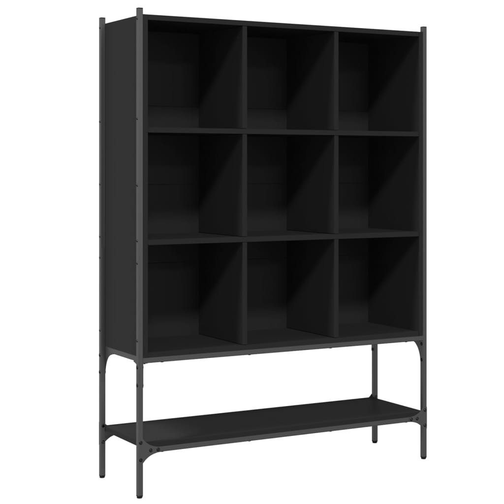 vidaXL Bücherregal Bücherregal Schwarz 102x30x141,5 cm Holzwerkstoff, 1-tlg.