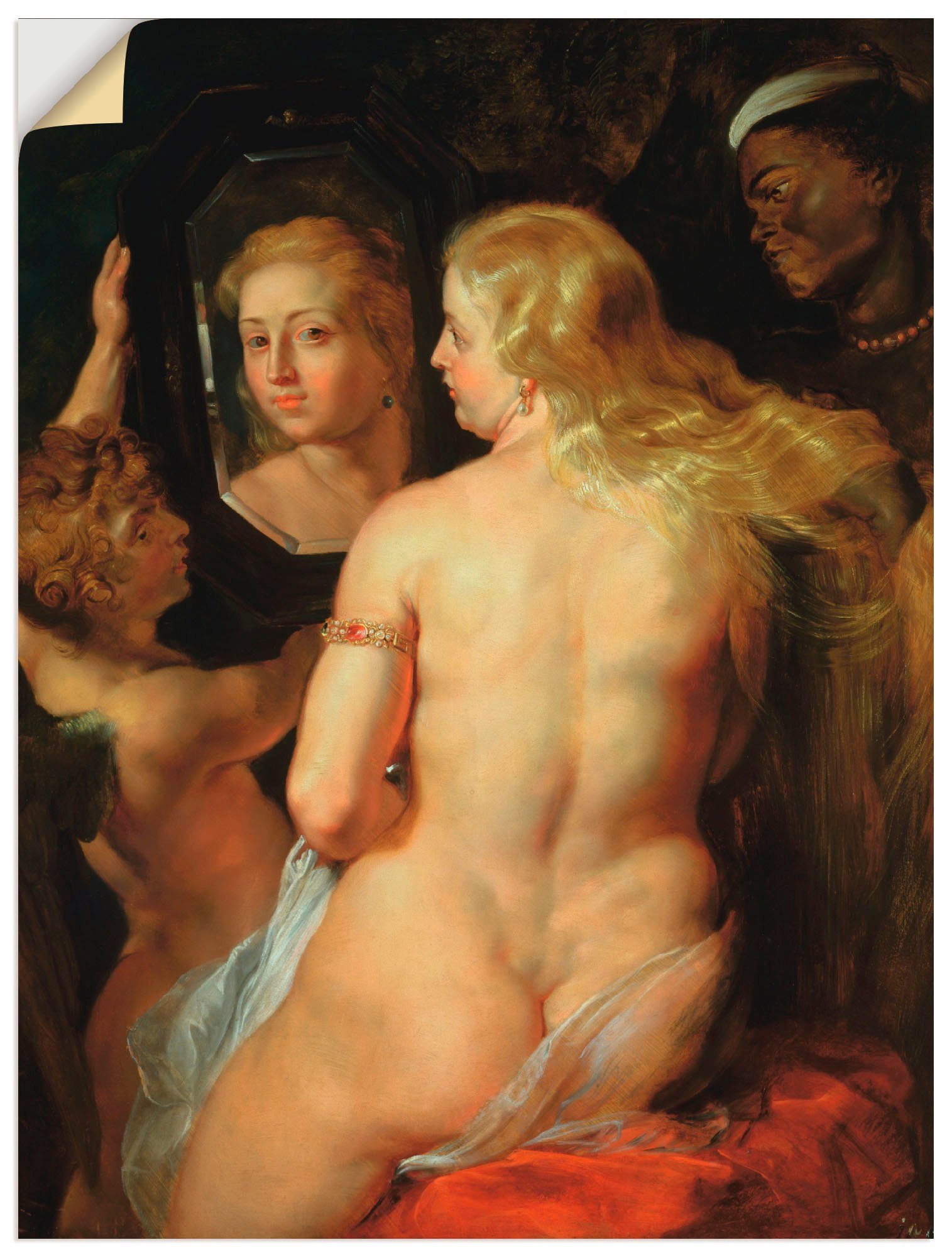 Artland Wandbild Toilette der Venus, Frau (1 St), als Leinwandbild, Wandaufkleber oder Poster in versch. Größen