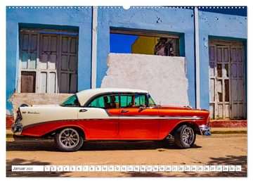 CALVENDO Wandkalender Farbenfrohes Kuba (Premium, hochwertiger DIN A2 Wandkalender 2023, Kunstdruck in Hochglanz)