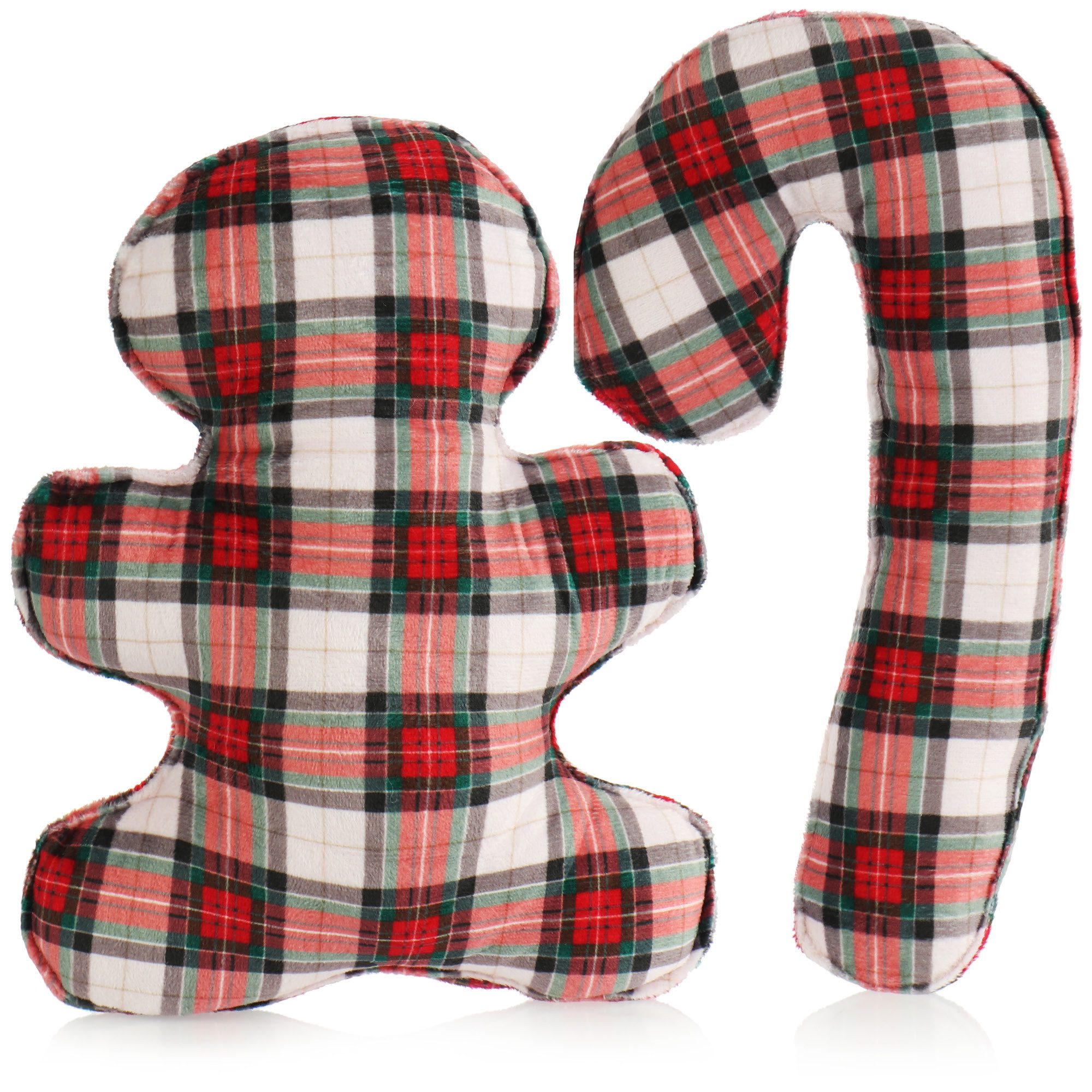 com-four Hunde-Dummy Hundespielzeug - weiches Kauspielzeug, (2-tlg) Quietschspielzeug-Puppe aus Stoff - Heimtierbedarf