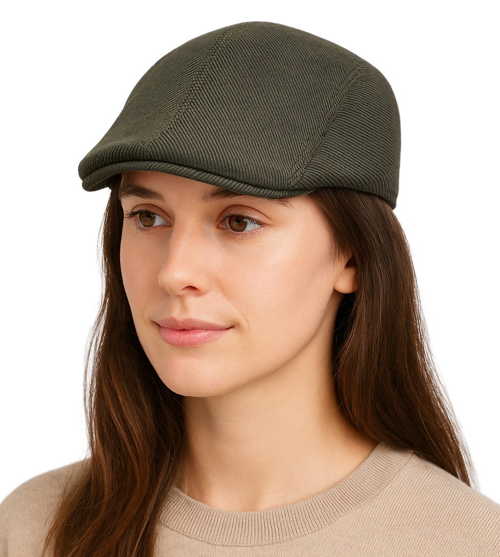 dy_mode Schiebermütze Unisex Schiebermütze Flatcap Herbst Winter Schirmmütze in Unifarben in Unifarbe