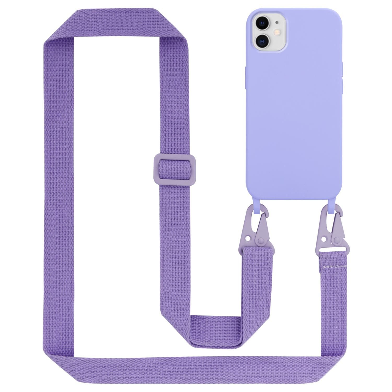 Cadorabo Handyhülle für iPhone 11 Kette Apple iPhone 11, TPU Silikon Handy Schutzhülle - Hülle - Liquid Style - mit Handykette