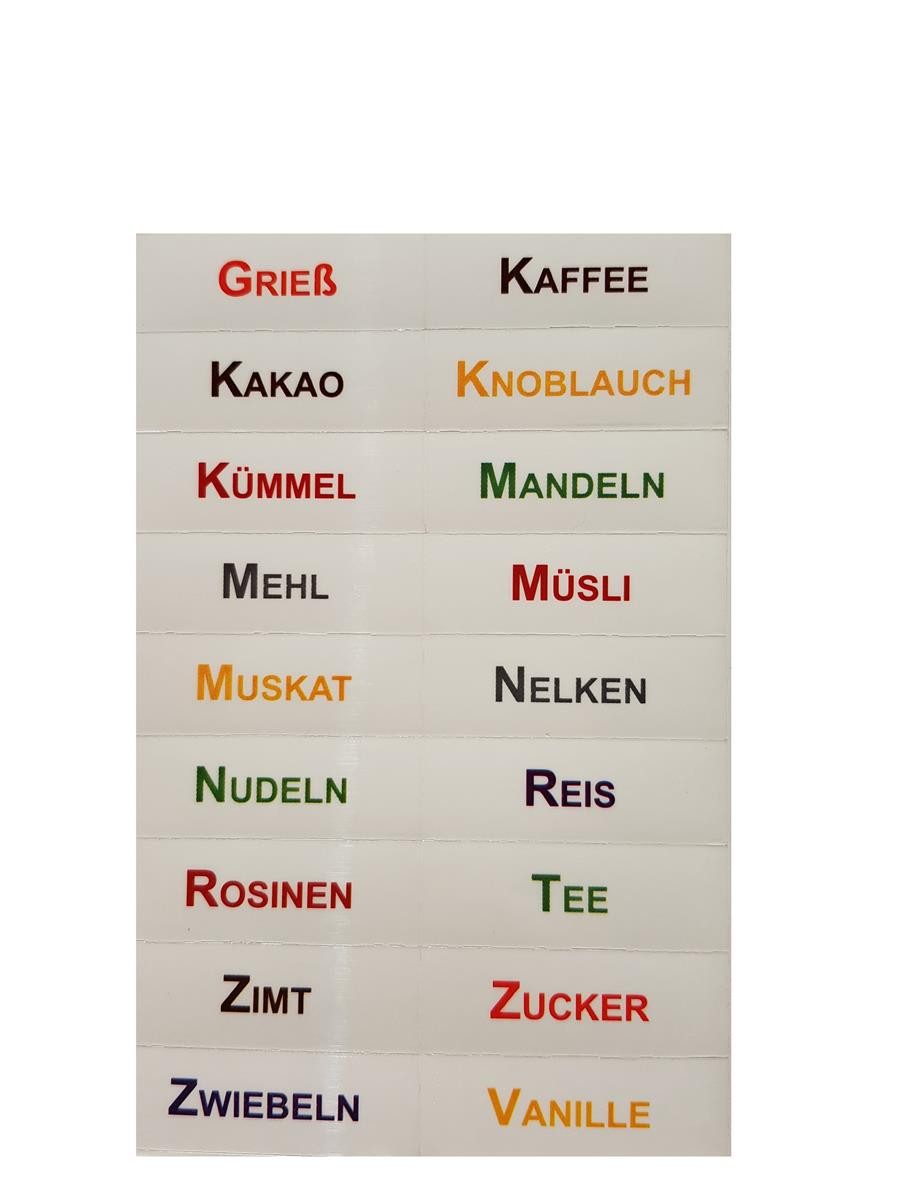 TSI Etikett Etiketten Aufkleber Koch und Backzutaten, Aufkleber etiketten etiqettes etichette labels Kochen Backen