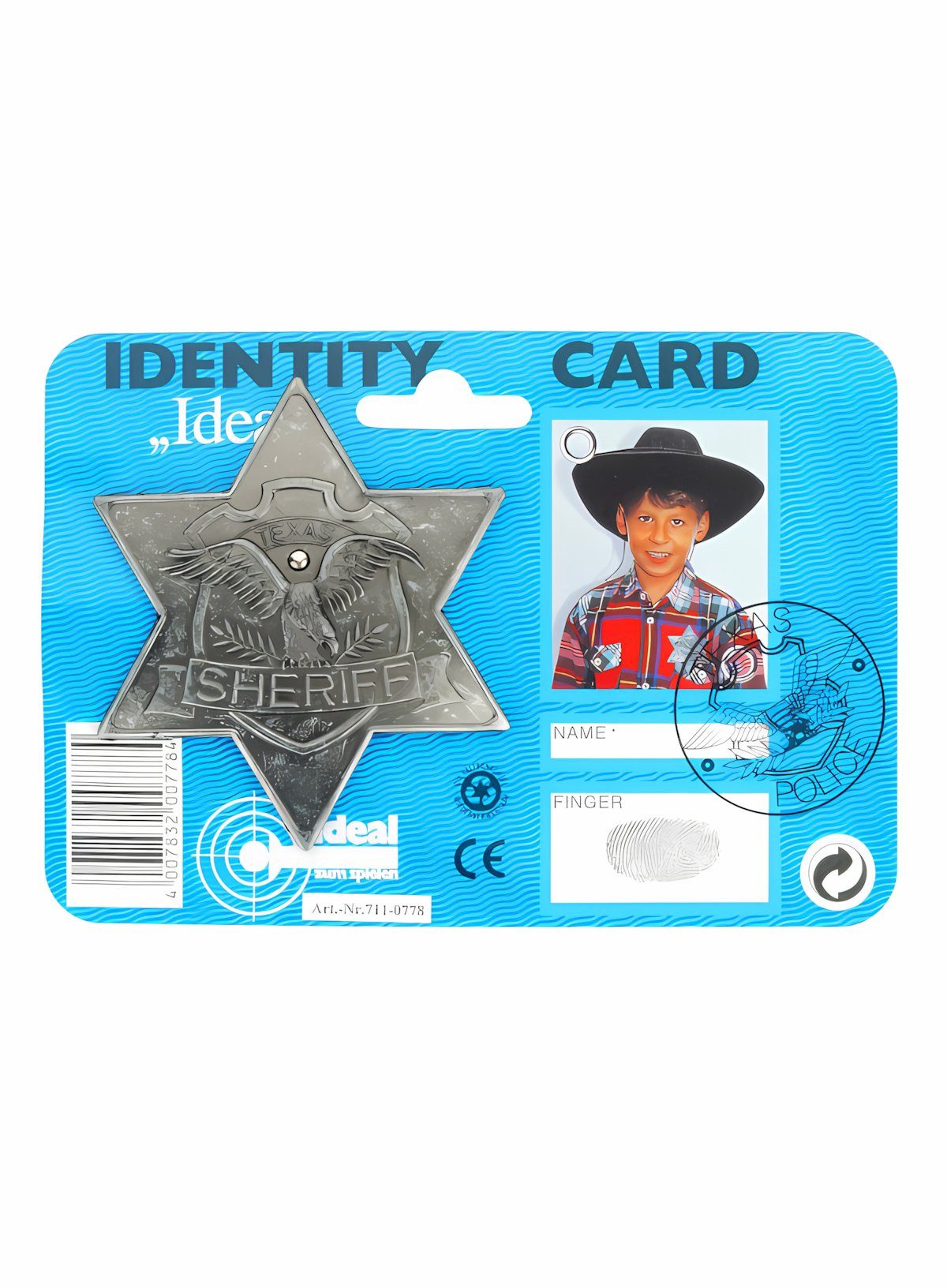 Sohni Wicke Cowboy-Kostüm Sheriffstern Texas, Unverzichtbares Accessoire für die kleinen Hüter des Gesetzes!