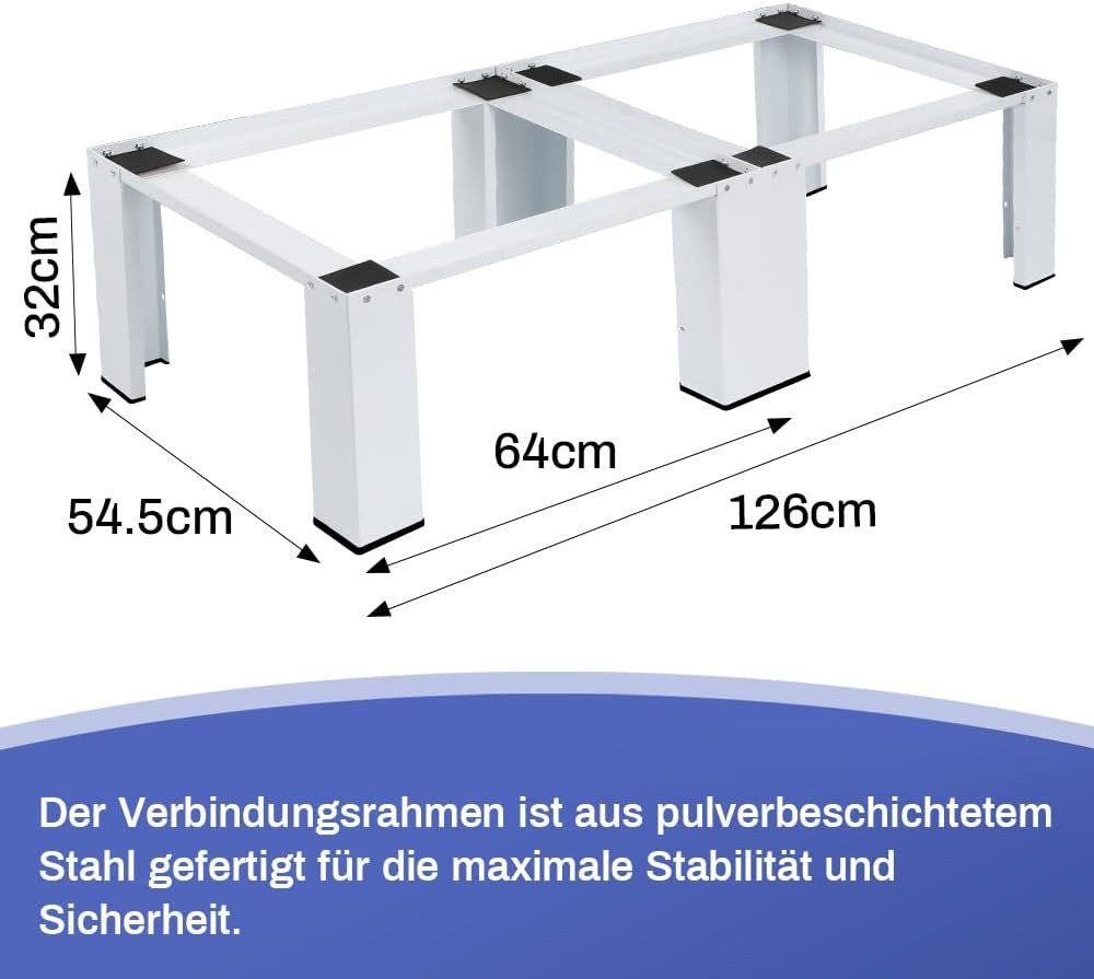 XERSEK Waschmaschinenuntergestell Stabiler Doppel Unterschrank Podest Erhöh günstig online kaufen