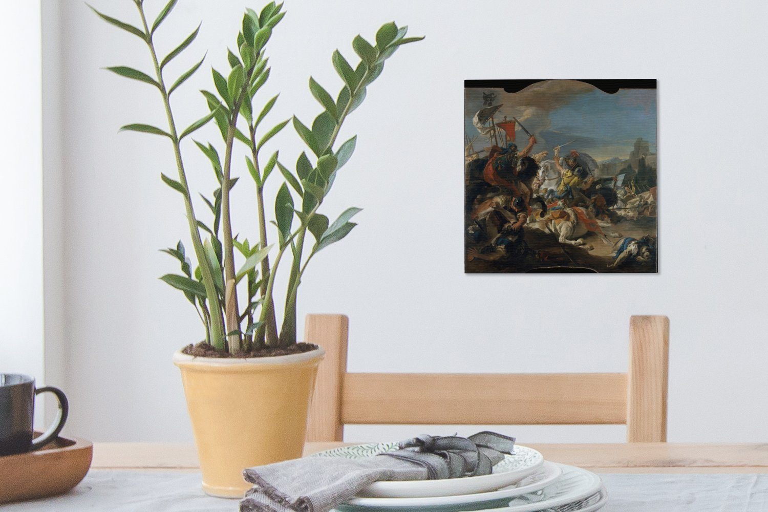 Leinwandbild Gemälde Battista Tiepolo, Giovanni Schlacht Wohnzimmer Die OneMillionCanvasses® für St), von Leinwand Bilder - Schlafzimmer (1 von Vercellae