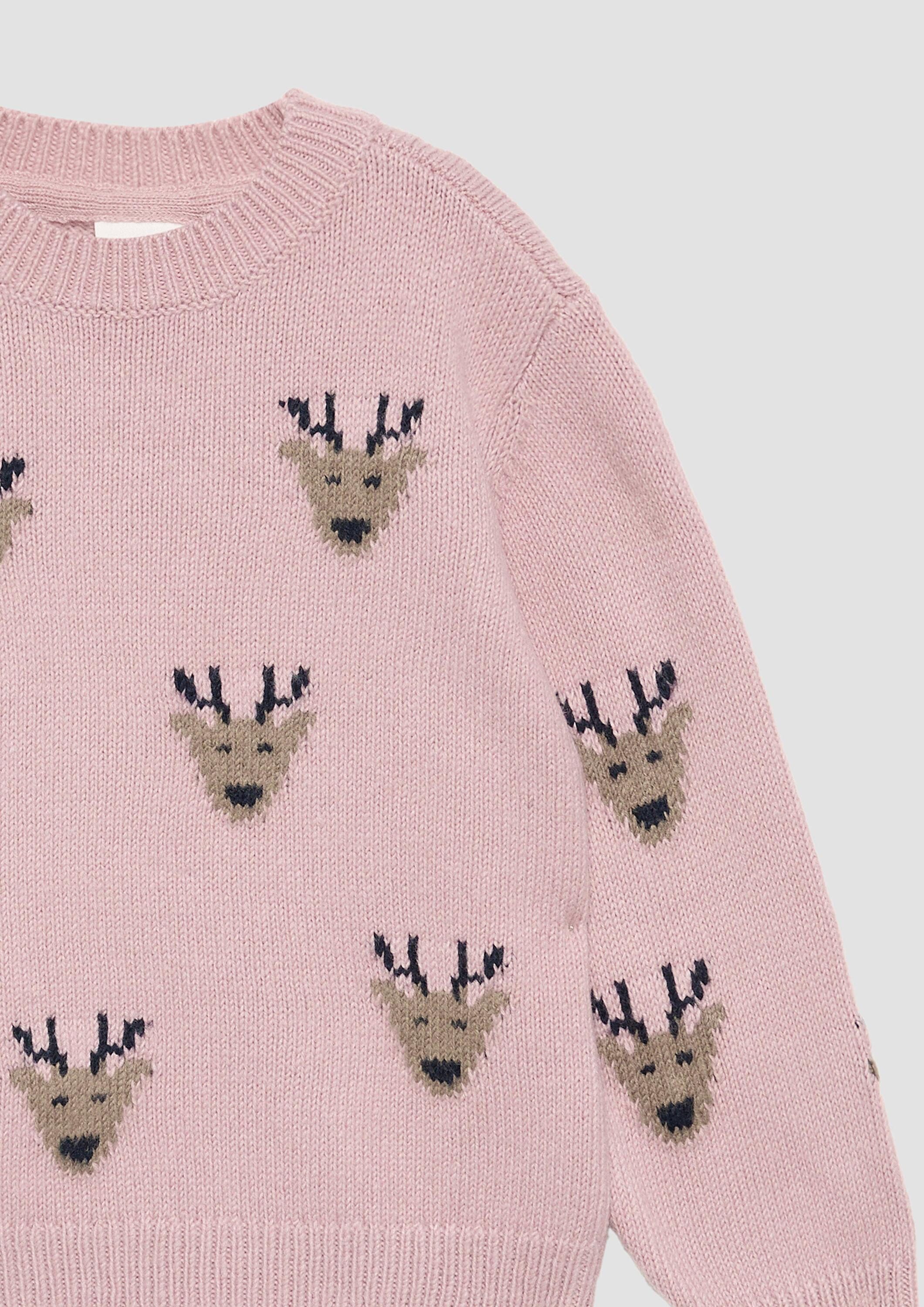 s.Oliver Longpullover Strickpullover Weihnachtspullover mit Rentier-Motiv