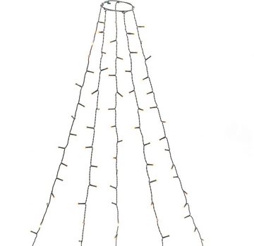 KONSTSMIDE LED-Baummantel Weihnachtsdeko, Christbaumschmuck, 200-flammig, LED Lichterkette mit Ring Ø 8, 5 Stränge à 40 Dioden, gefrostet
