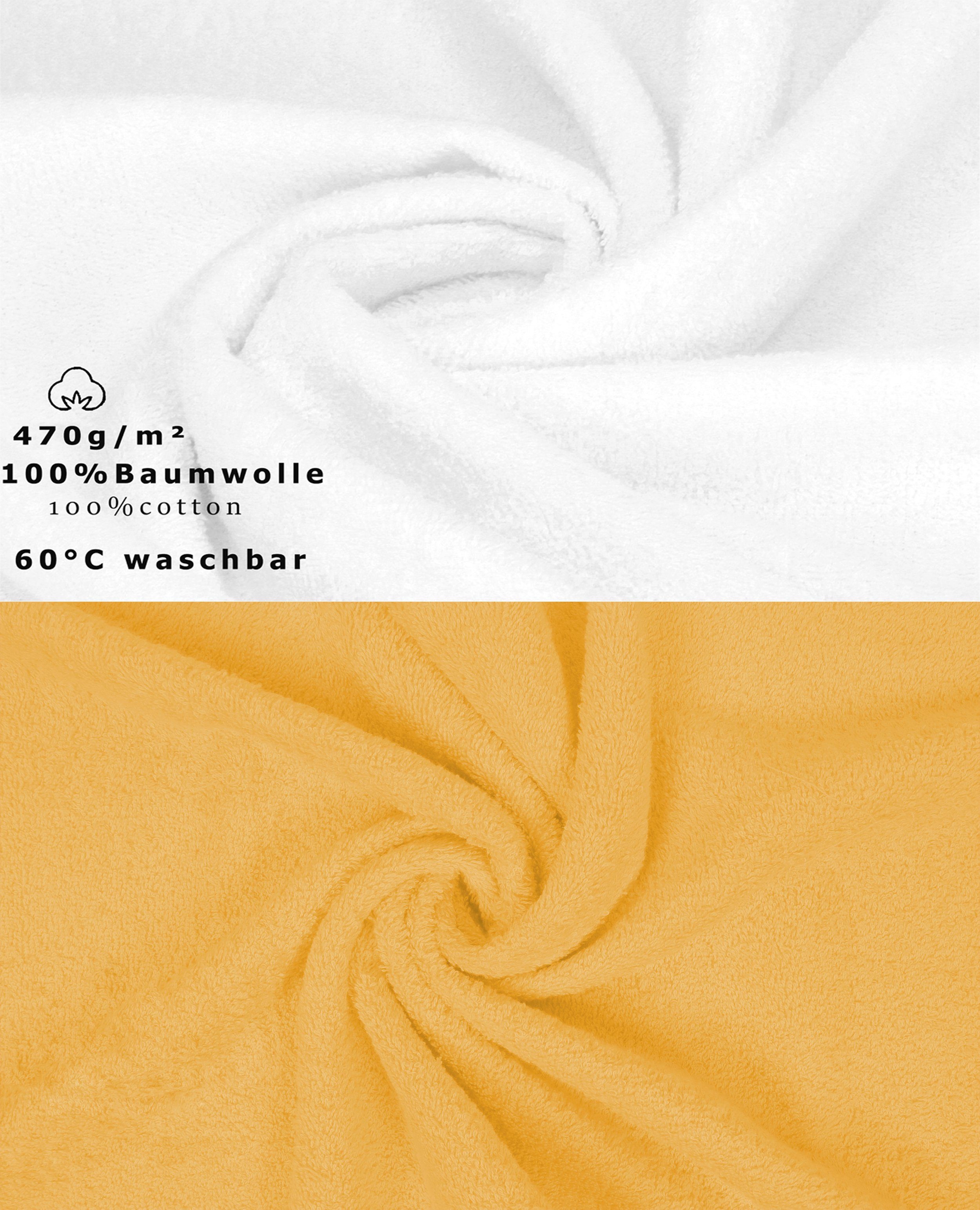 12-TLG. (12-tlg) Set Baumwolle, 100% Handtuch Handtuch Farbe weiß/honiggelb, Premium Betz Set