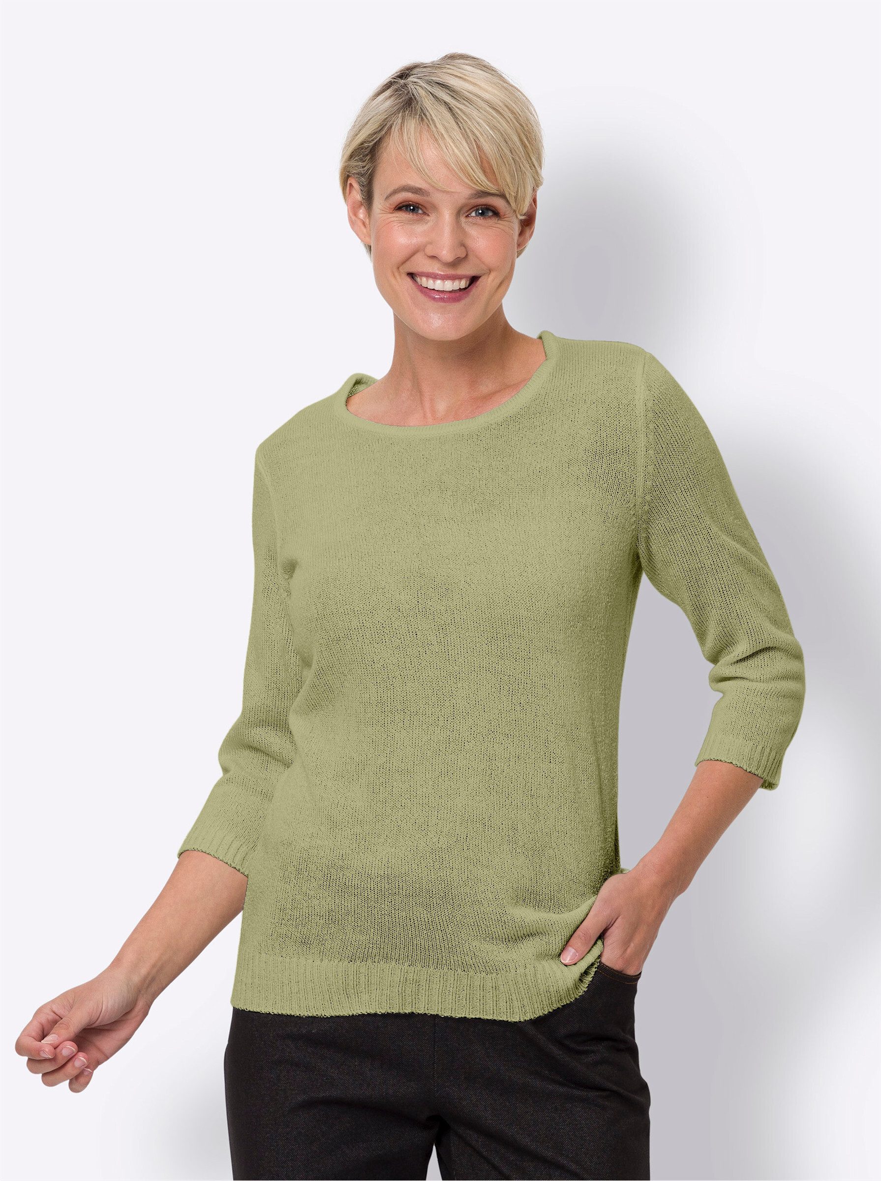 Strickpullover Rundhalspullover