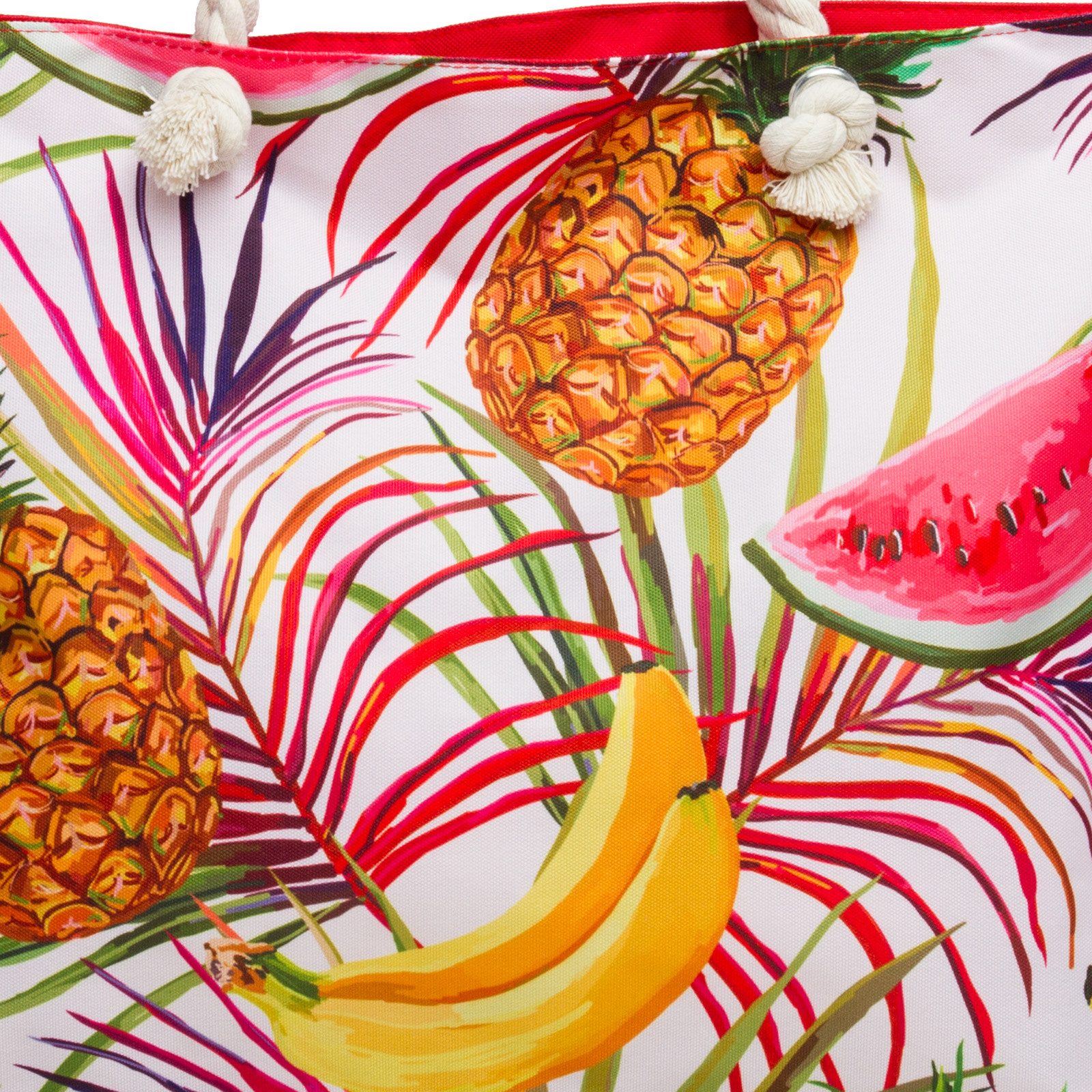 Caspar Strandtasche TS1055 große Damen XXL Strandtasche mit bunten Hawaii Motiven