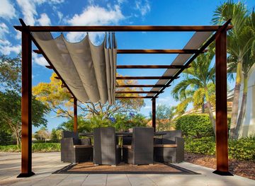 Paragon Pavillon FLORIDA, Aluminiumpavillon mit verstellbarem Sonnensegel