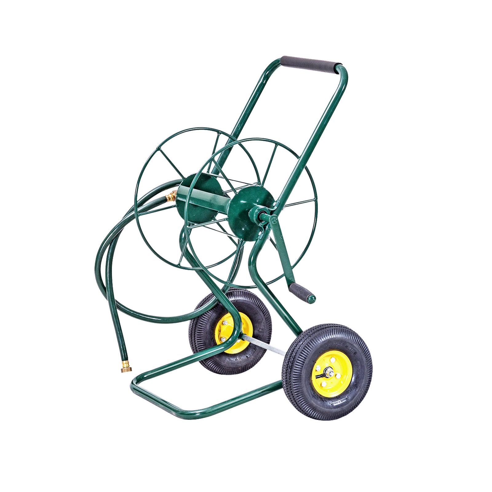 COSTWAY Schlauchwagen, (1-tlg), für 61M 3/4" Schlauch, mit 2 Luftreifen & Kurbel