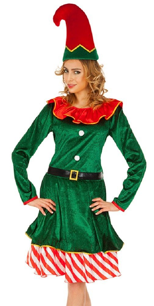 Das Kostümland Kostüm Weihnachtselfe Leprechaun Kostüm für Damen - Grün