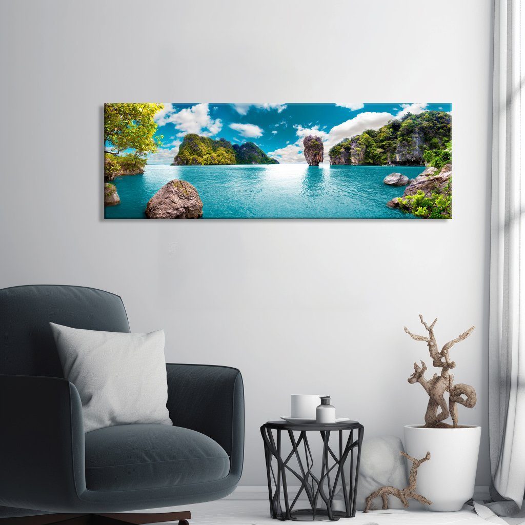 Visario Leinwandbild 1-teiliges Bild auf Leinwand fertig gerahmt Maße 120 x 40 cm, 5766 – Bild 4 von 4