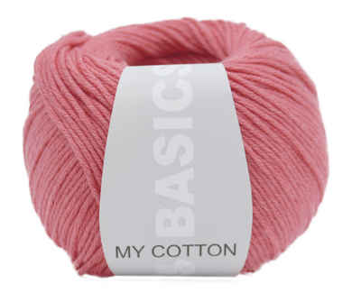 LANA GROSSA Basics My Cotton Baumwollgarn Mischgarn Häkelwolle, 140,00 m (Baumwollmischgarn mit 70% Baumwolle 30% Polyacryl, Wolle zum Stricken und Häkeln)